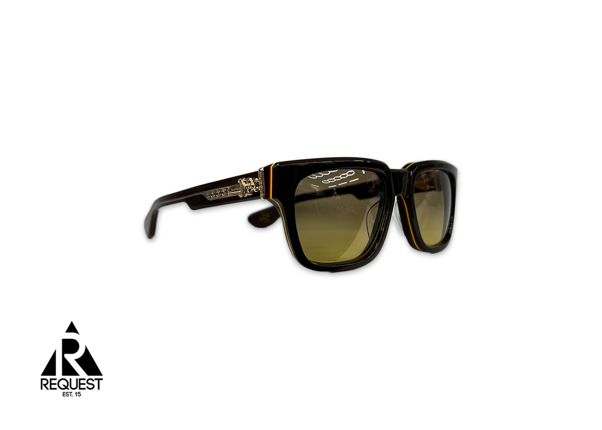 Chrome Hearts, Box Officer Glasses "Brown/Gold"