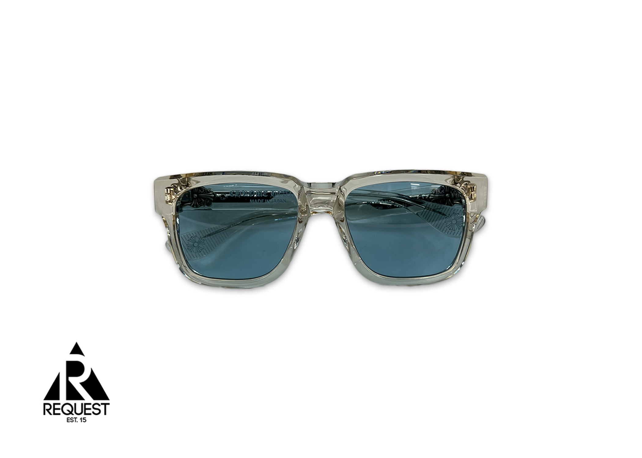 Chrome Hearts, Box Officer Sunglasses "Transparent Blue/Silver"