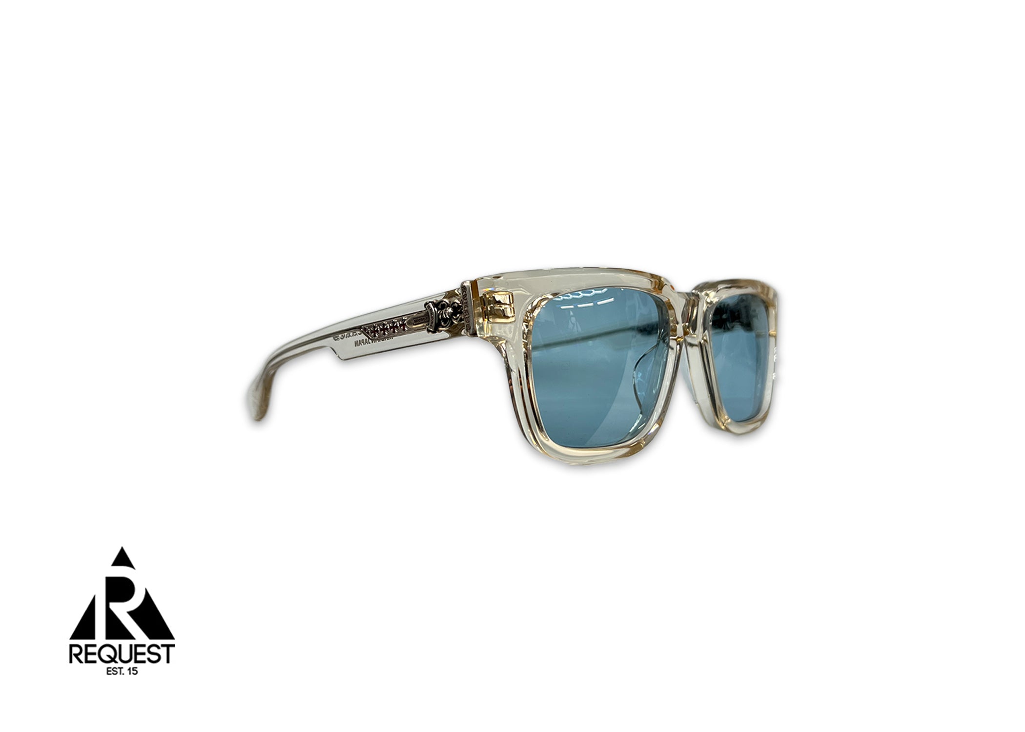 Chrome Hearts, Box Officer Sunglasses "Transparent Blue/Silver"