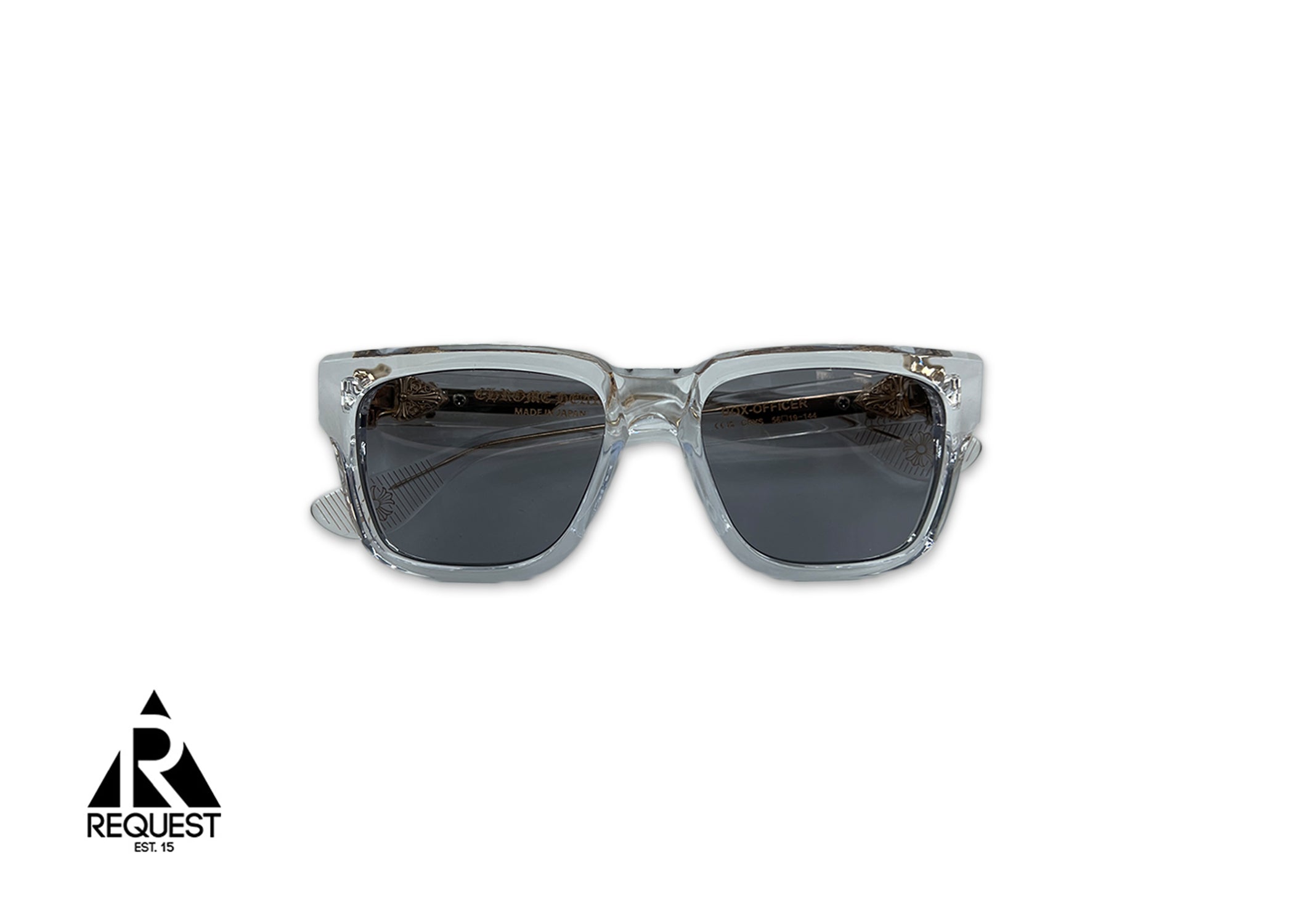 Chrome Hearts, Box Officer Sunglasses "Transparent/Gold"