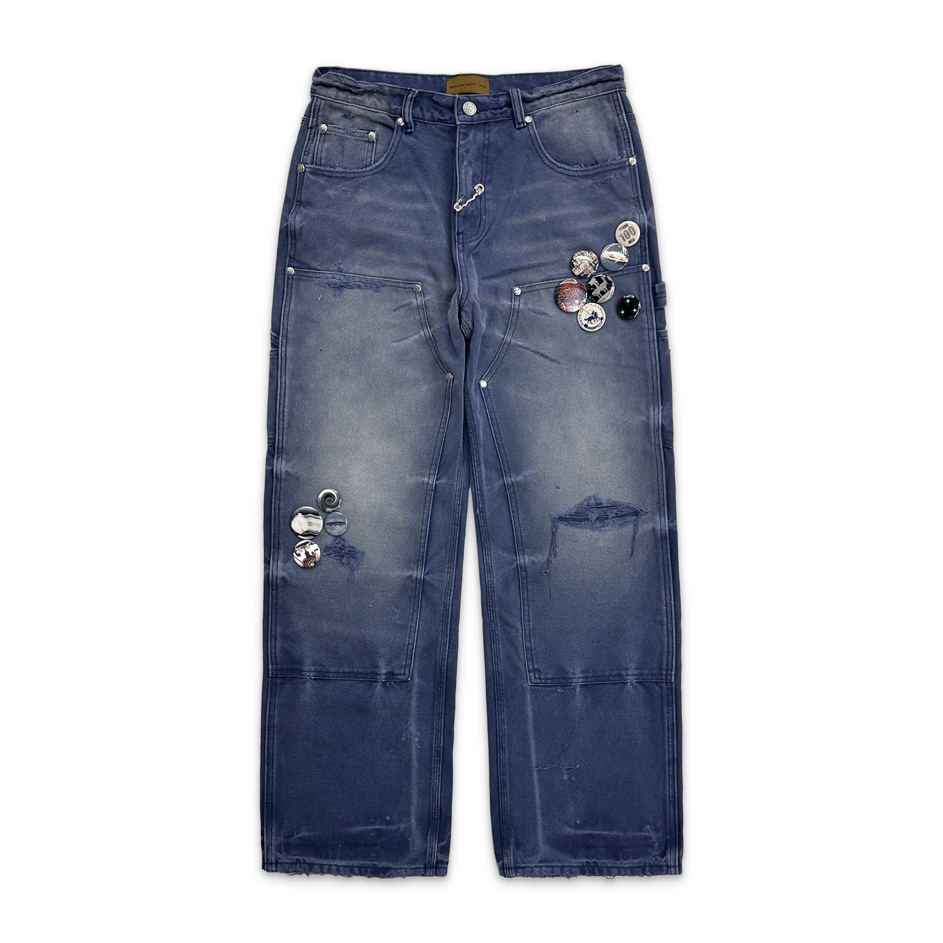 Birth of Royal Child, 1920's Carpenter Pants "Blue"