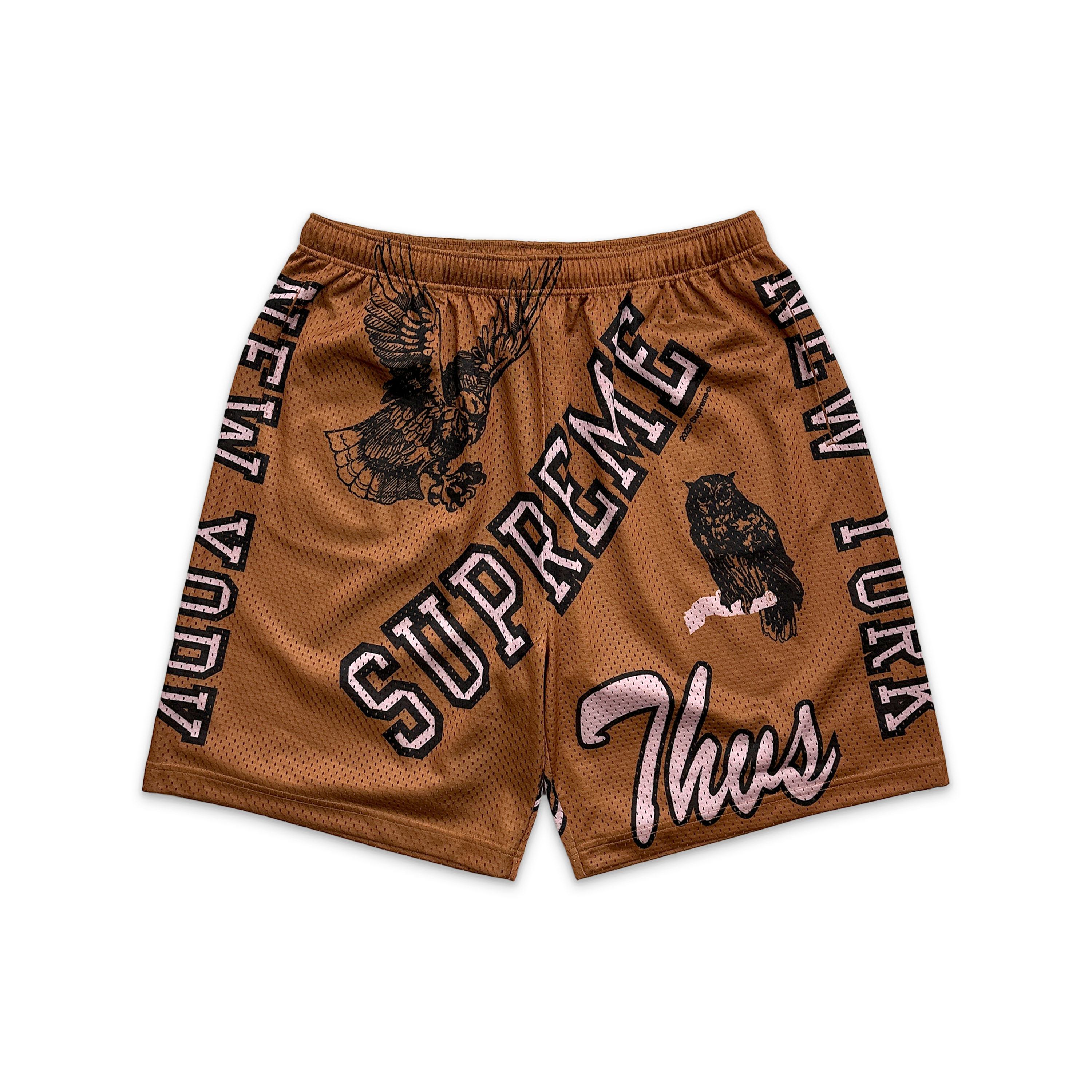 Supreme, Varsity Mesh Shorts "Rust Brown"