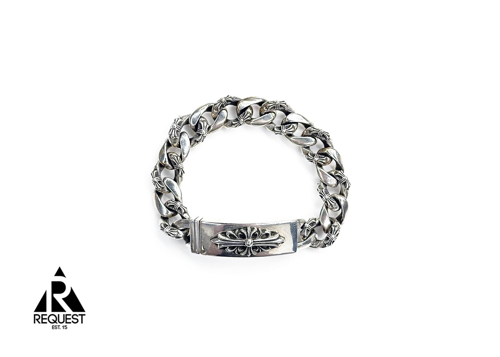 Chrome Hearts, Cuban Link Bracelet "Floral Cross"
