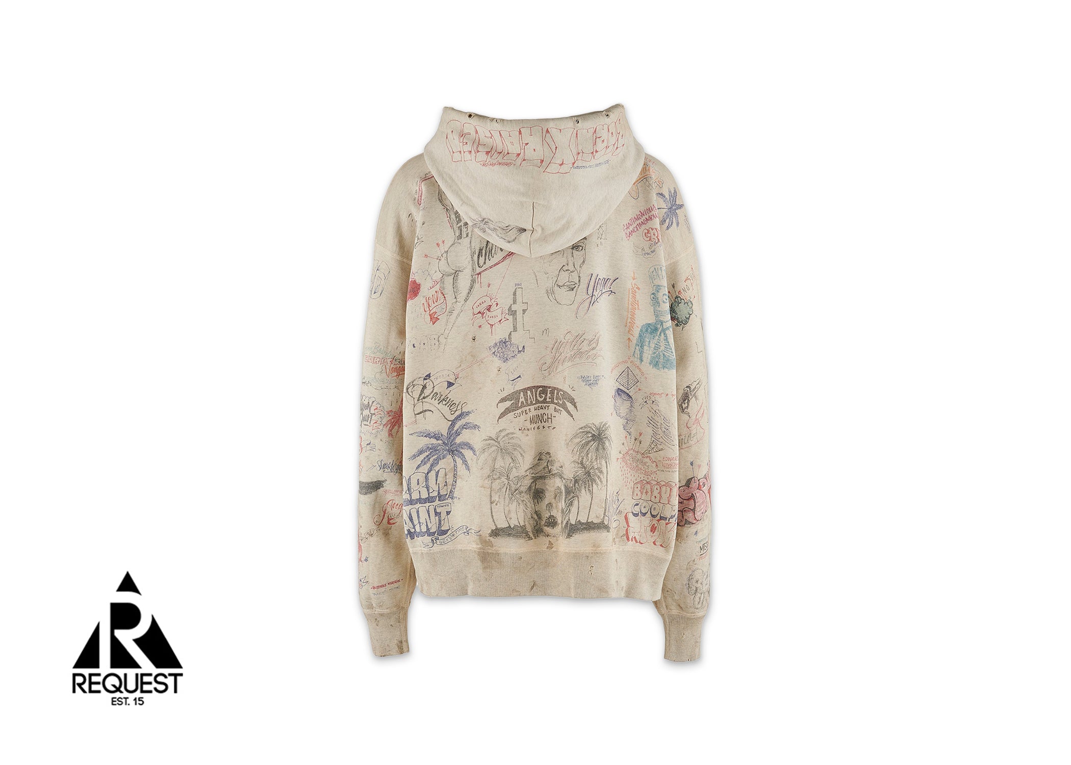 Saint Michael x Born Raised Hoodie "Grey"