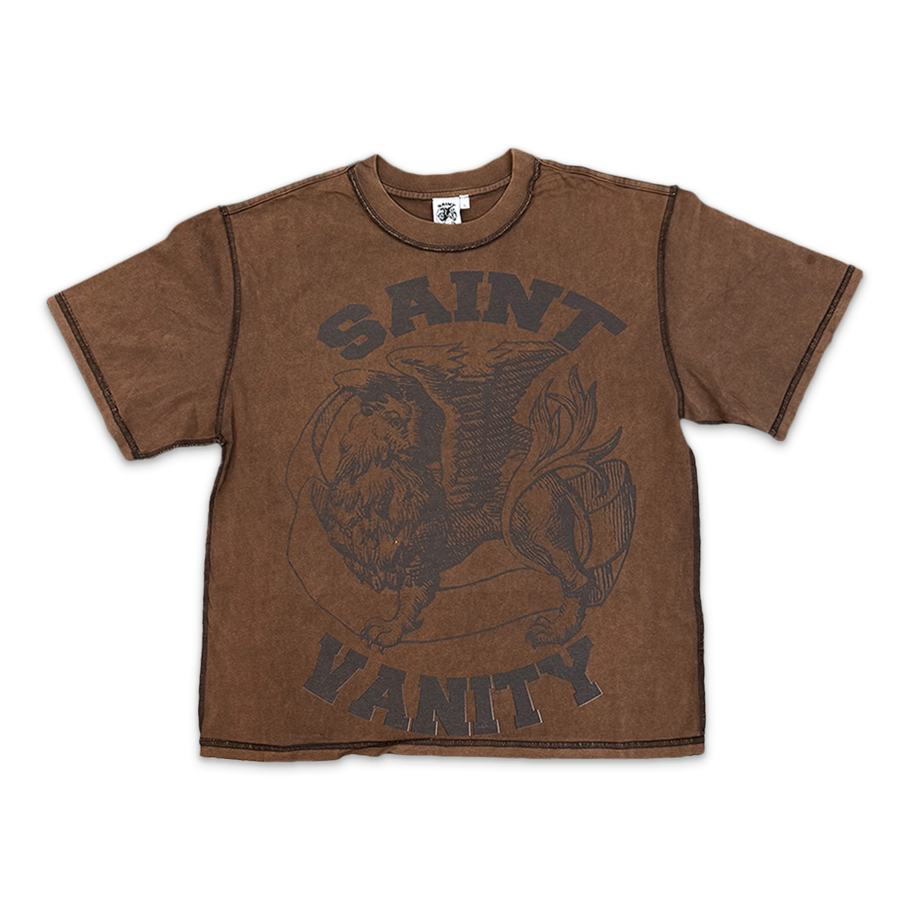 Saint Vanity, Brown Logo Tee "Mocha"