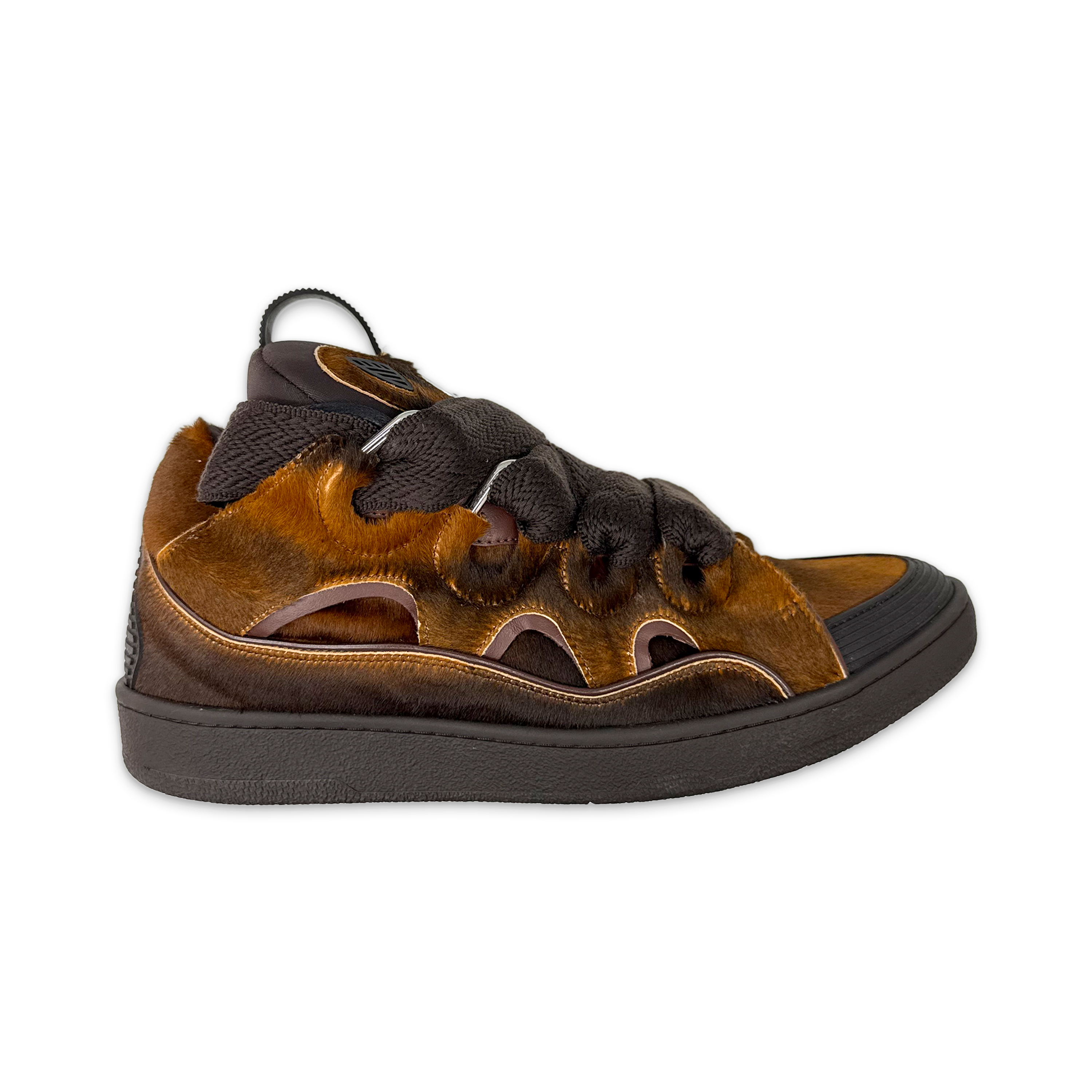 Lanvin, Curb Pony Hair Sneaker "Brown"