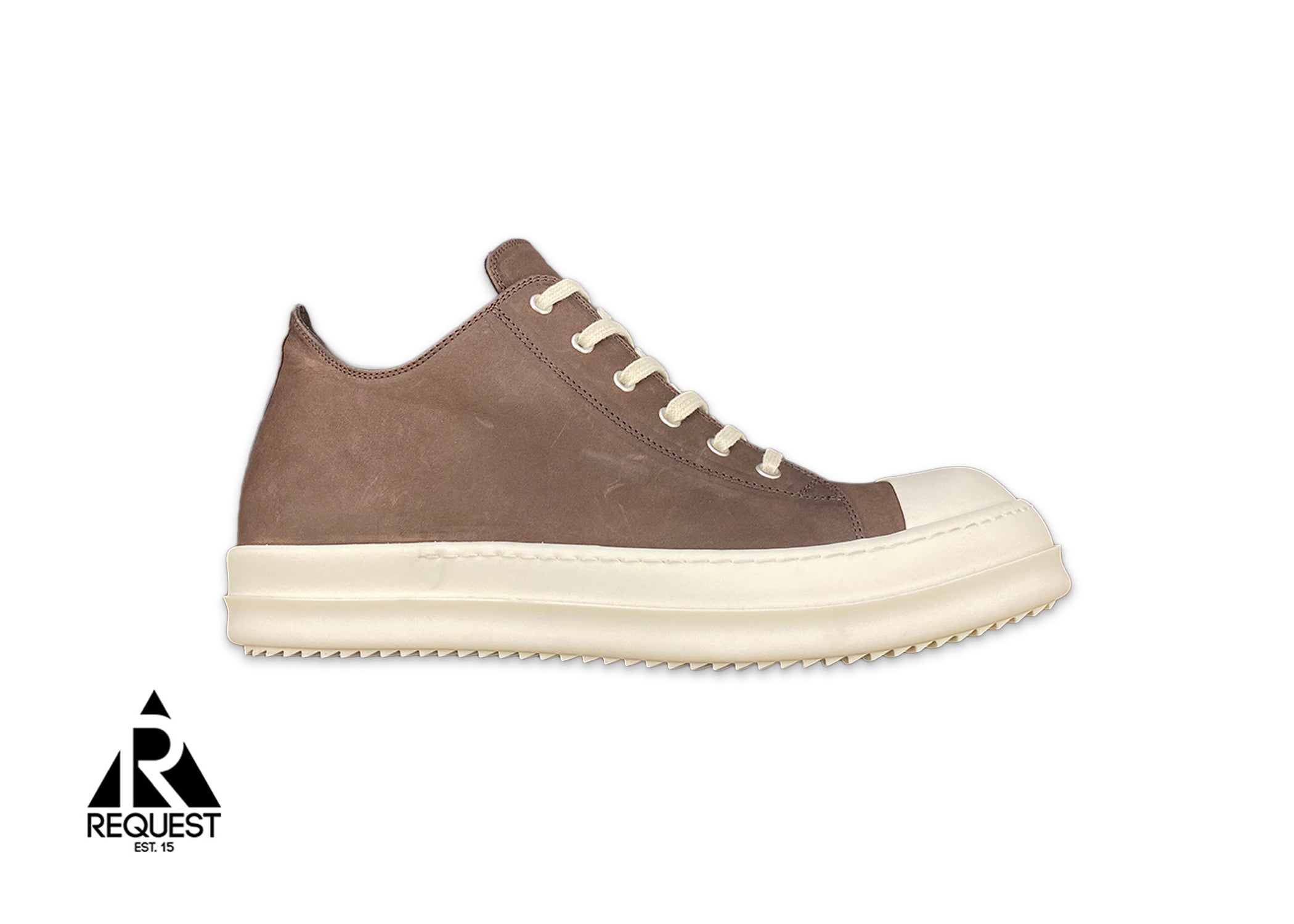 Rick Owens Ramones Low "Dark Brown Suede Milk"