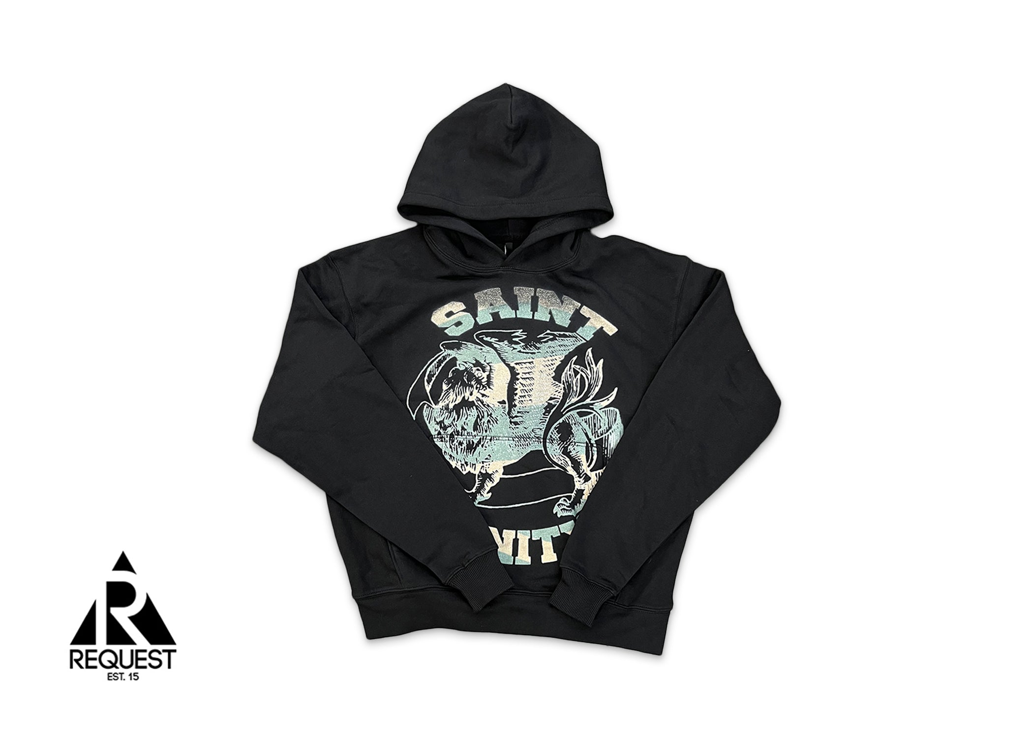 Saint Vanity Logo Hoodie "Black Teal"