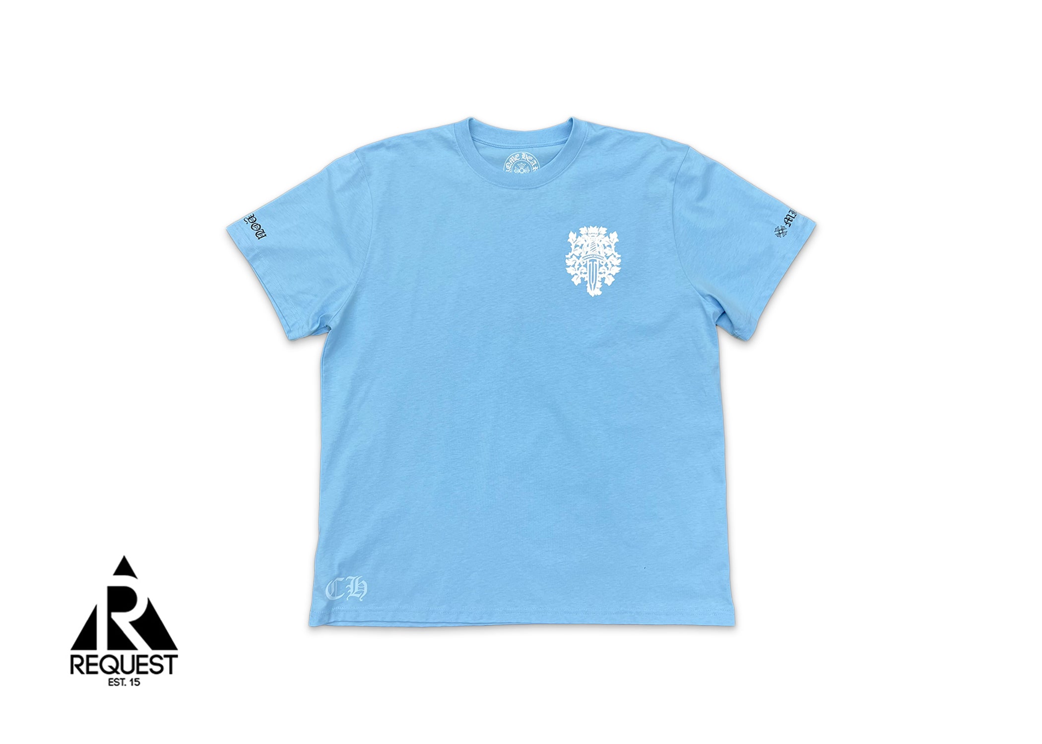 Baby blue off outlet white shirt