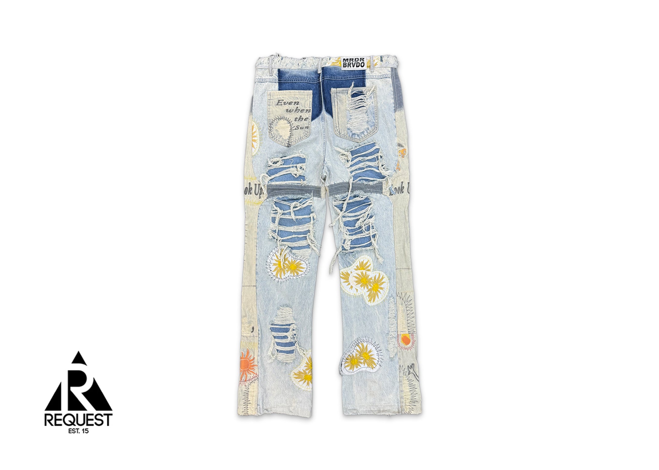 Who Decides War, Daisy Distressed Denim "Light Wash Yellow"
