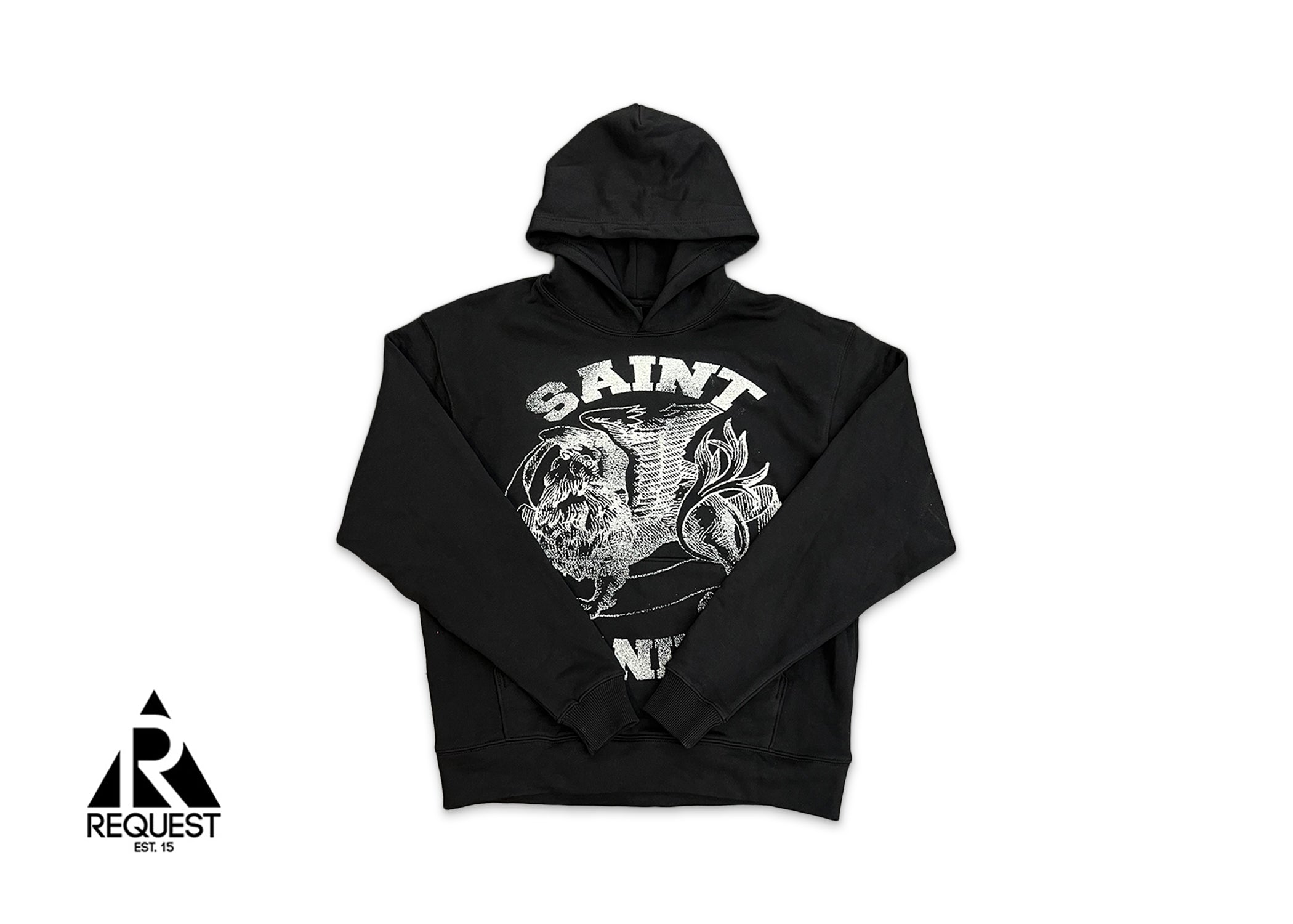 Saint Vanity Logo Hoodie "Black White"