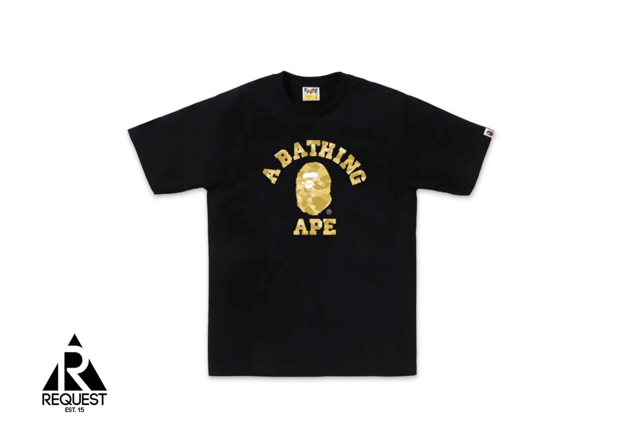 A Bathing Ape BAPE Color Camo College Tee (SS24) “Black/Yellow”