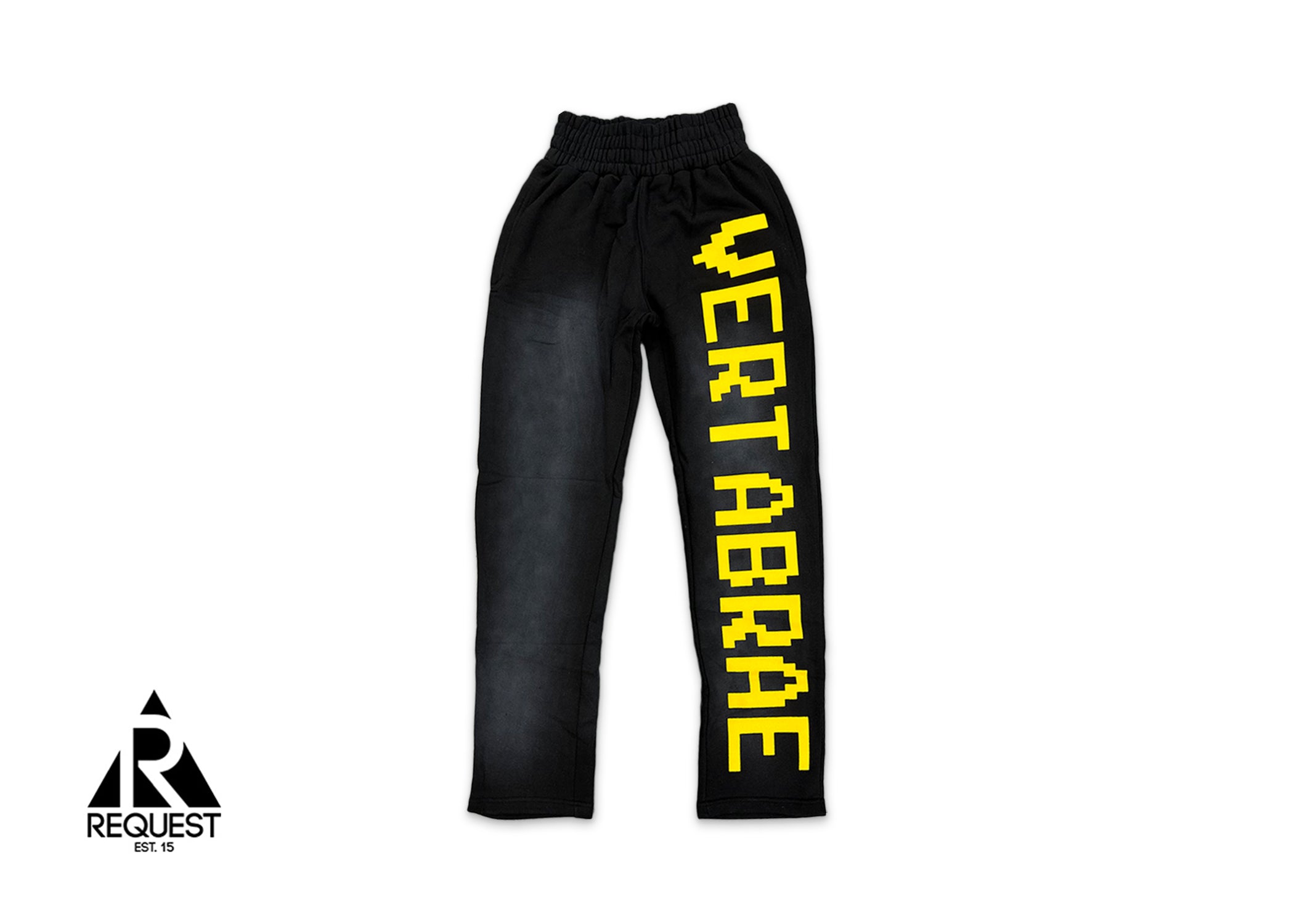 Vertabrae, Sweatpants " Washed Black/Yellow”