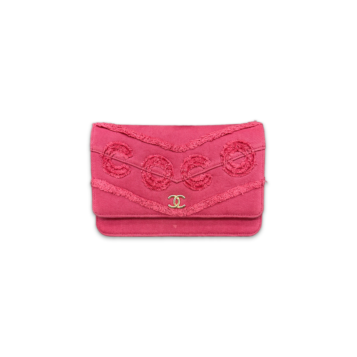 Coco Denim Shoulder Bag "Pink"