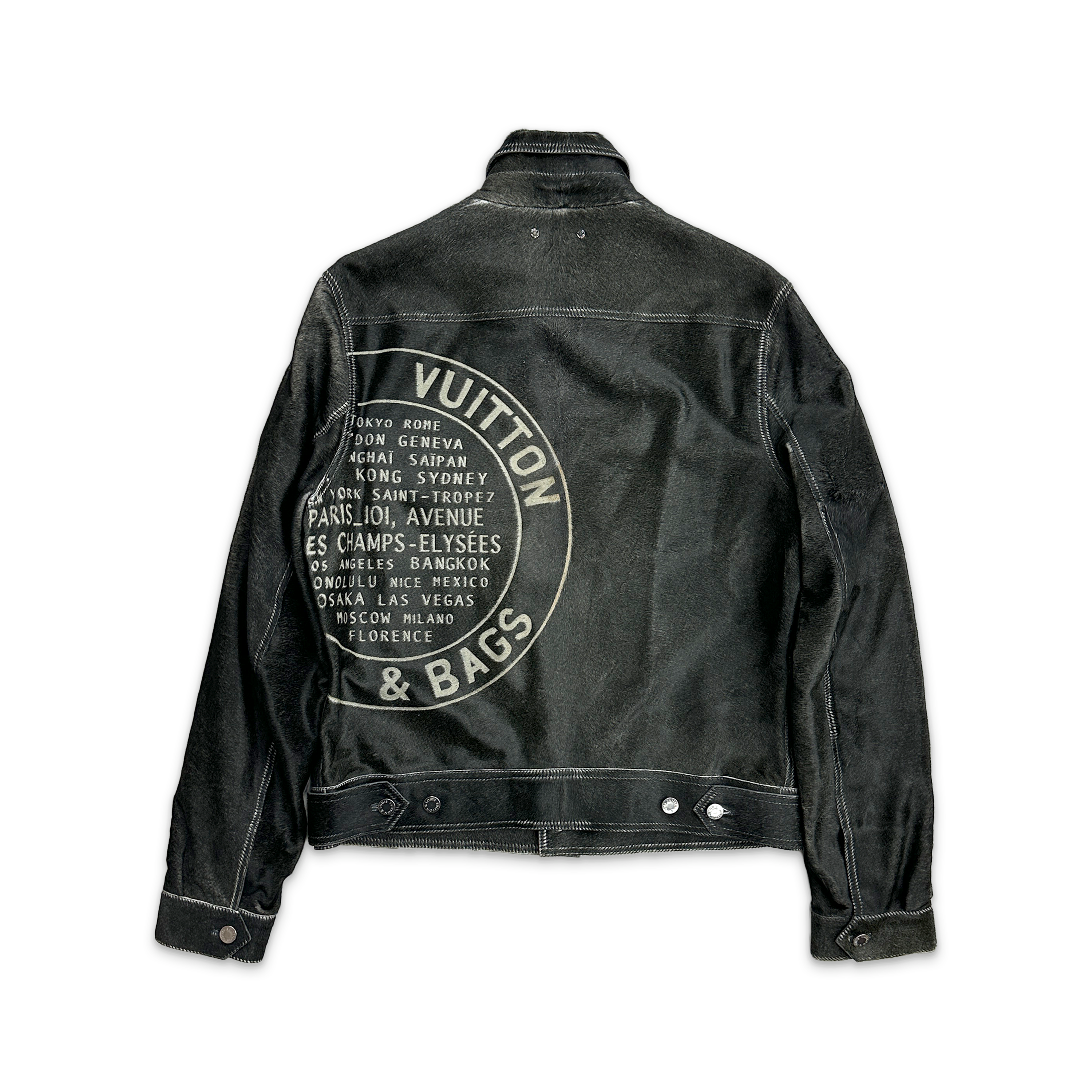 Louis Vuitton, FW16 Lasered Calf Hair Trucker Jacket