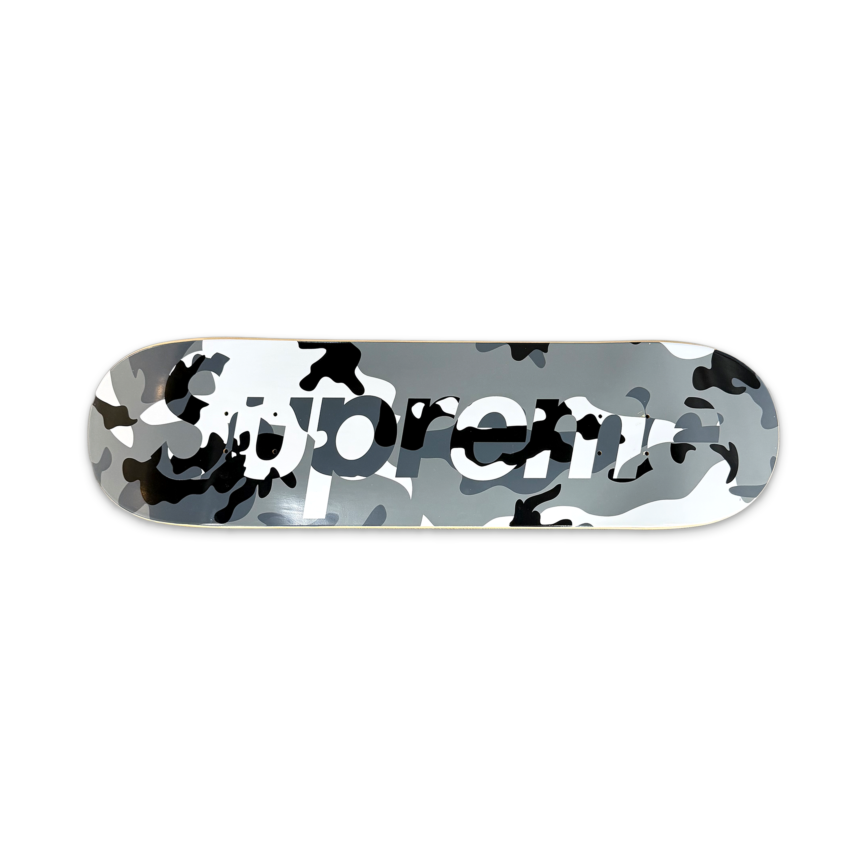 Supreme Camo Logo Skateboard Deck "Snow Camo"