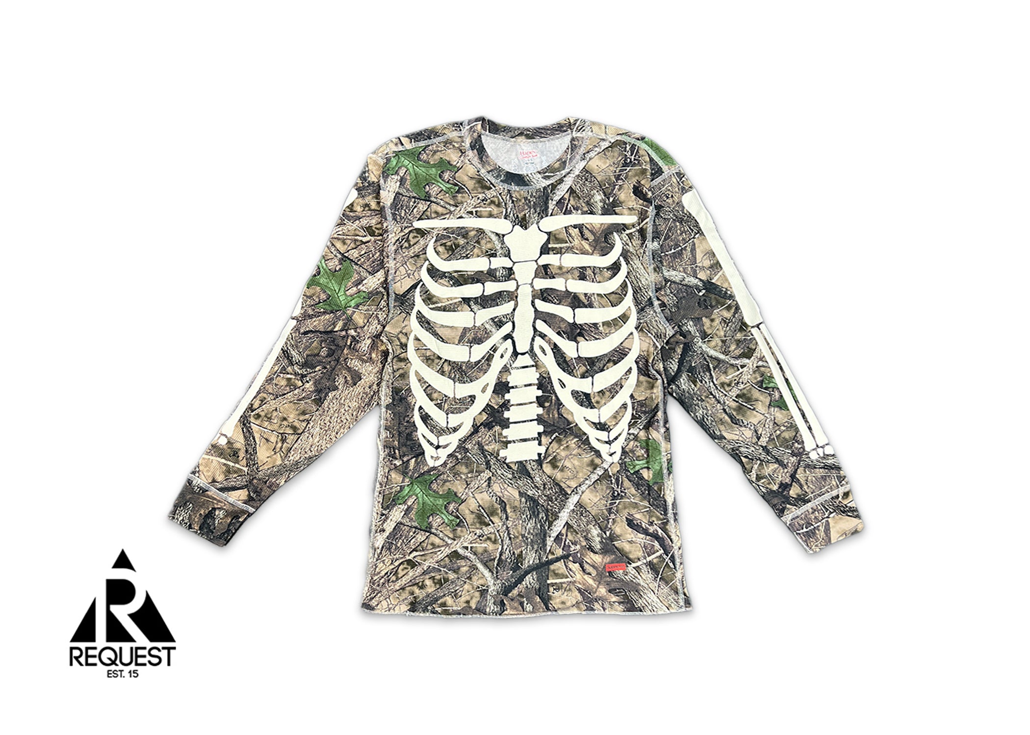 Supreme, Hanes Bones Thermal Crew "Woodland Camo"