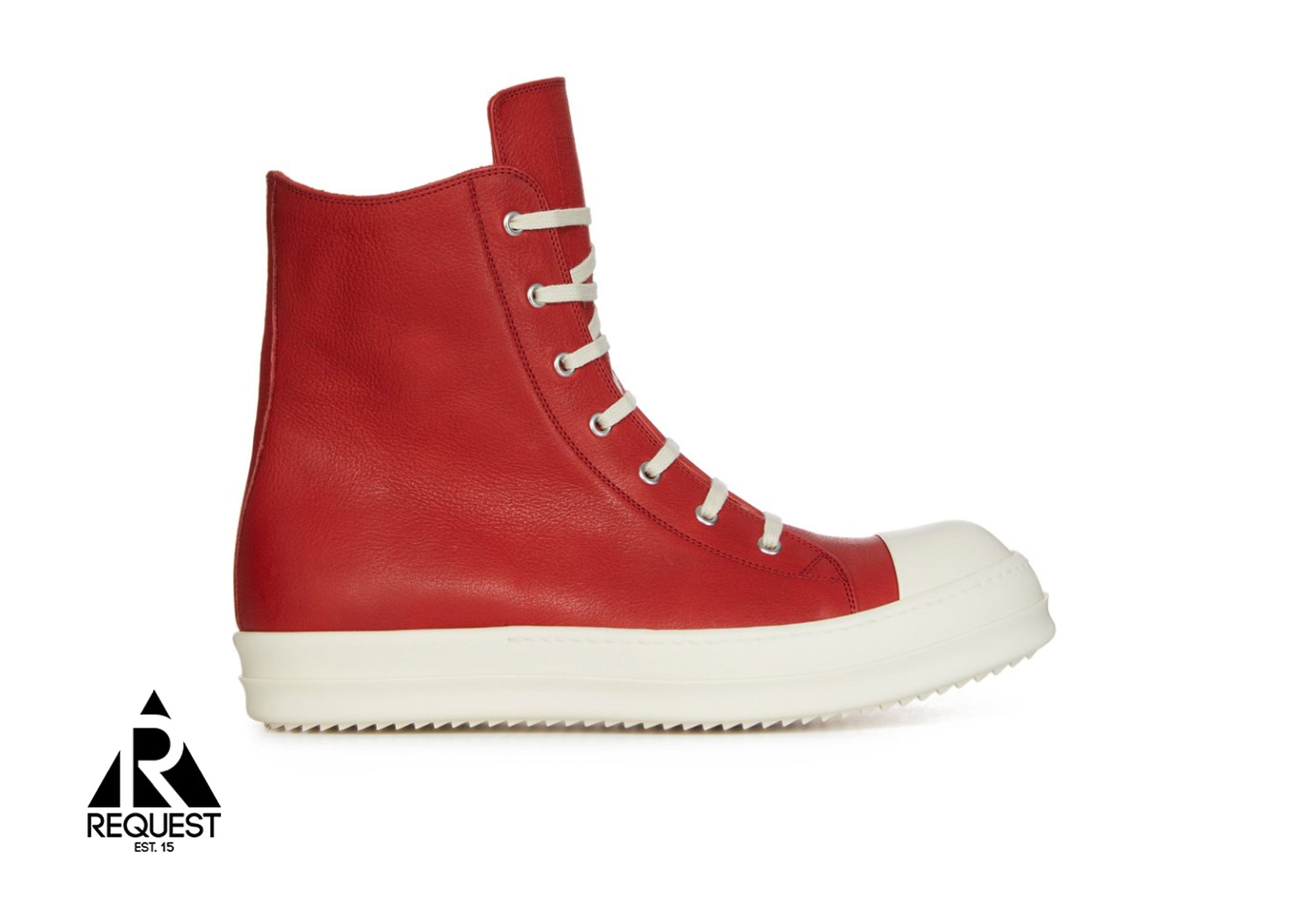 Rick Owens Lido Leather Ramone High "Cardinal Red"