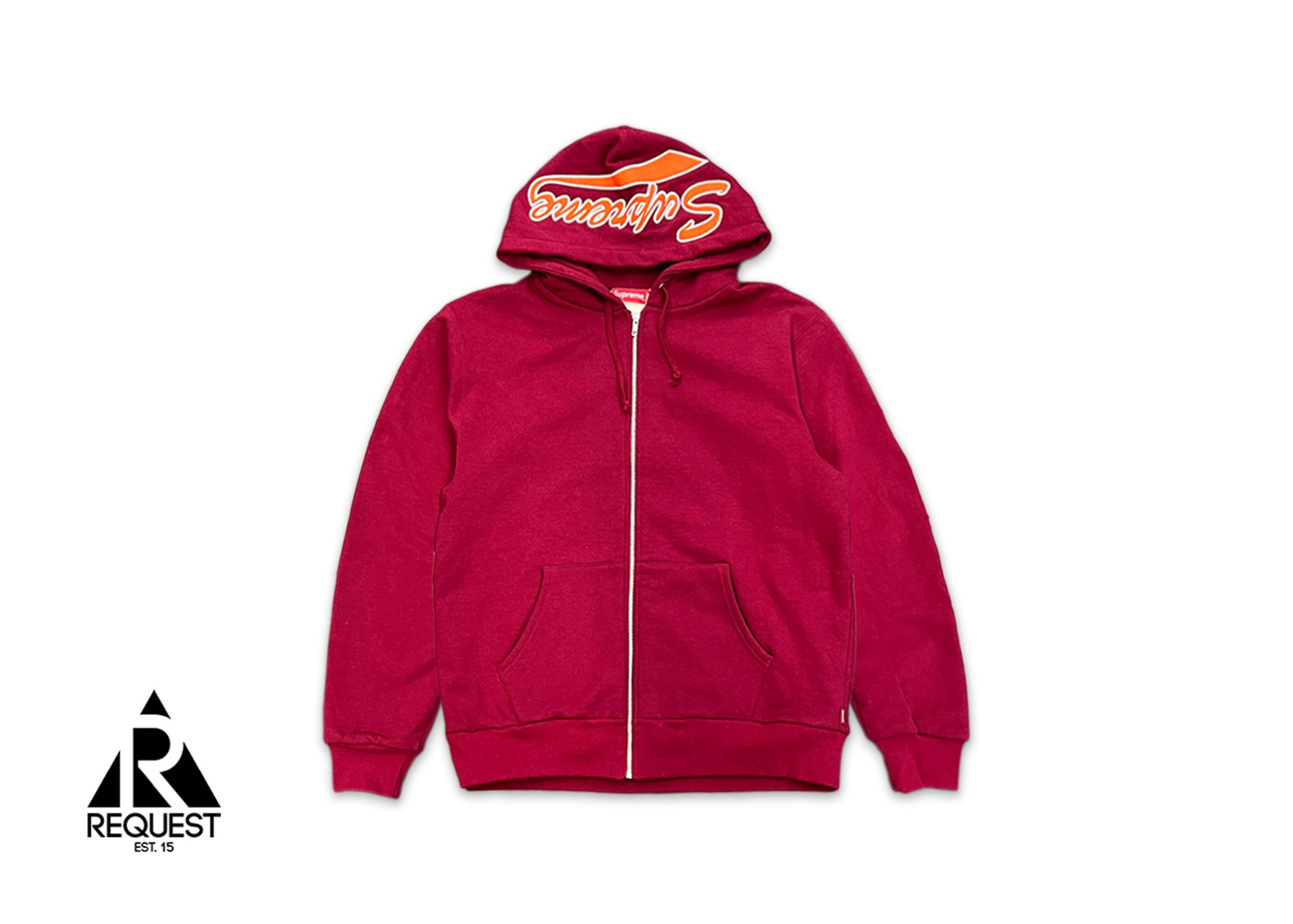 Supreme, Thermal Zip Up Sweatshirt "Cardinal"