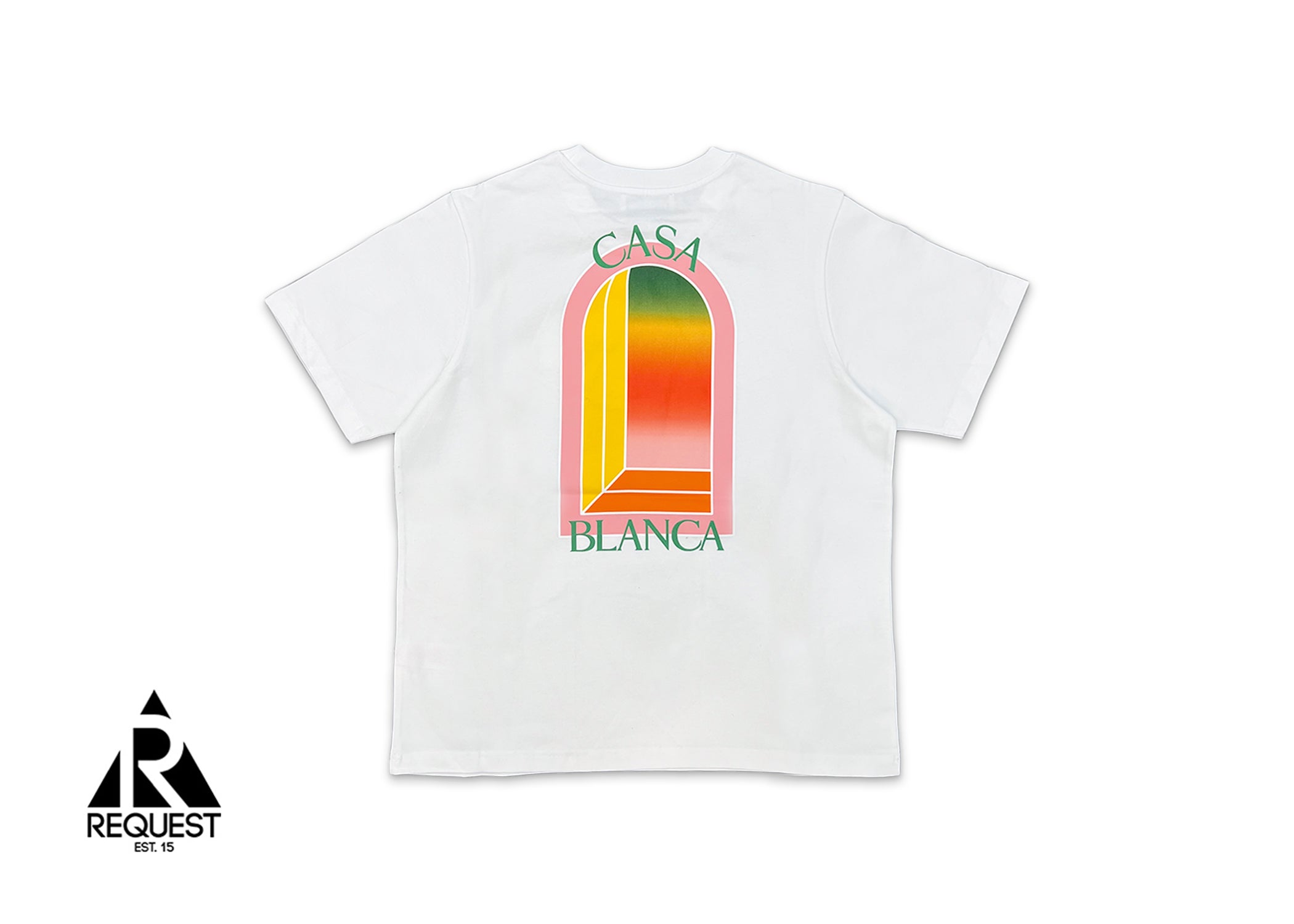 Gradient Arch Logo Printed Tee "White"