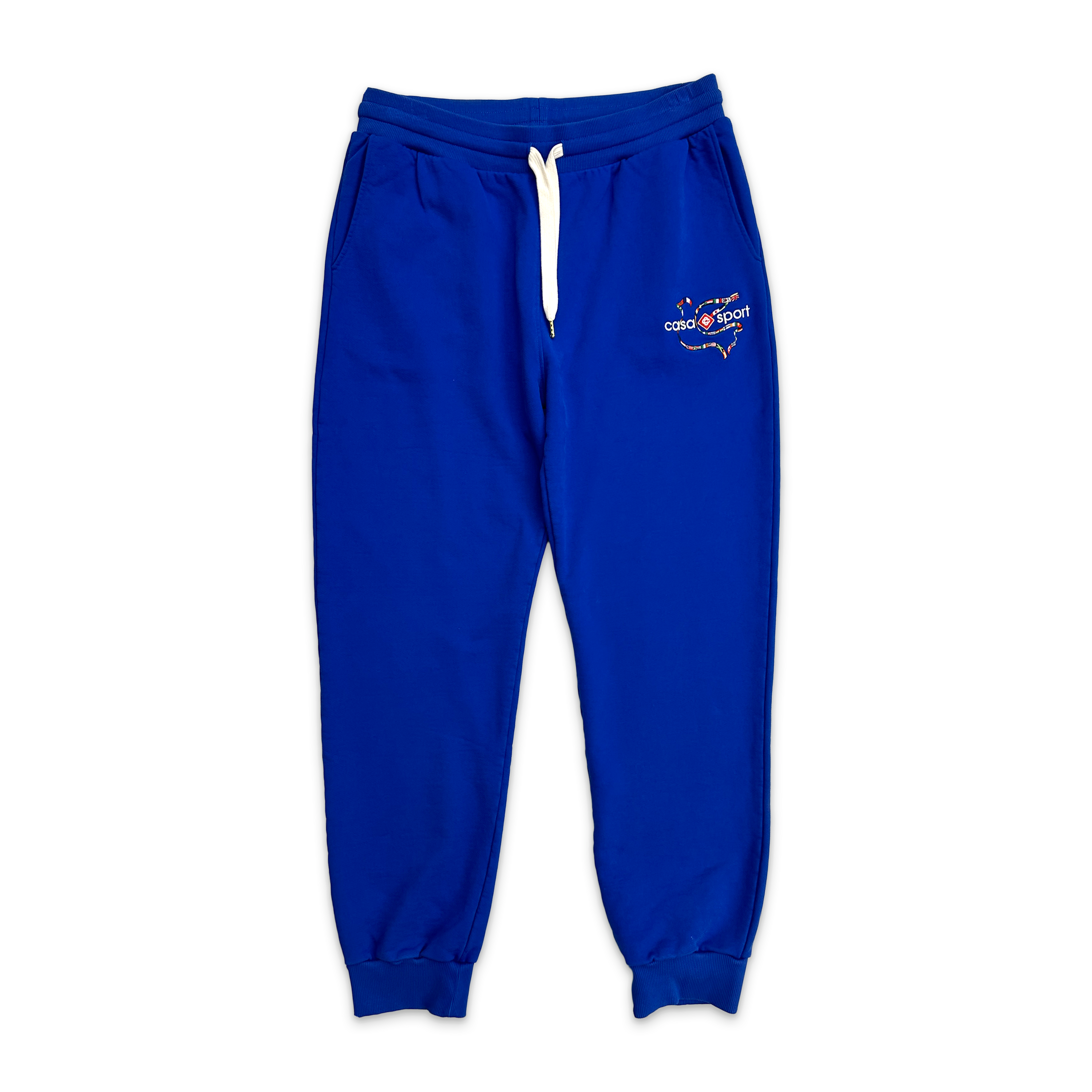 Casablanca, Loopback Drapeau De Collombes Sweatpants "Blue"