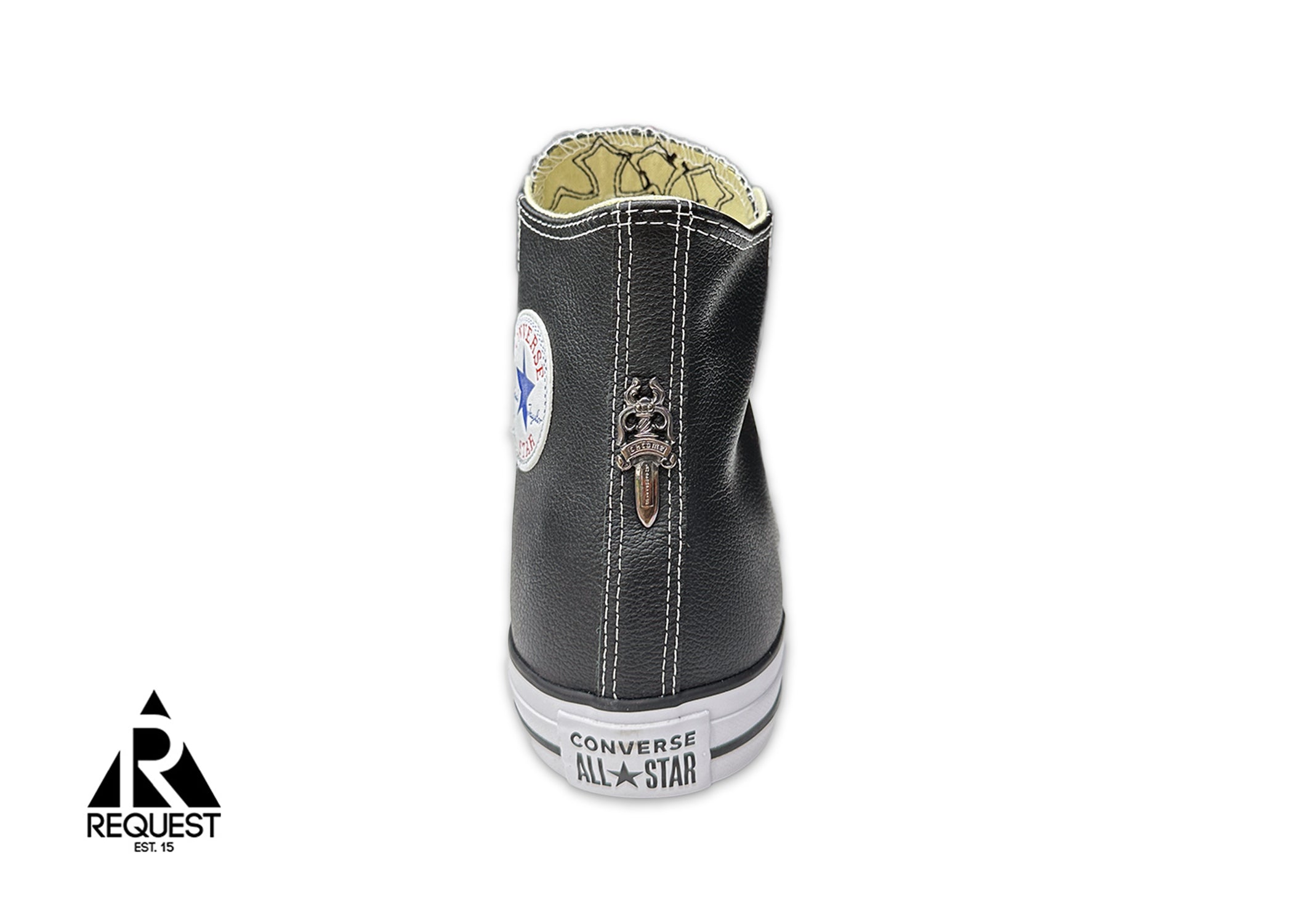 Chrome Hearts, Converse Chuck Taylor All Star Leather High Top "Black"