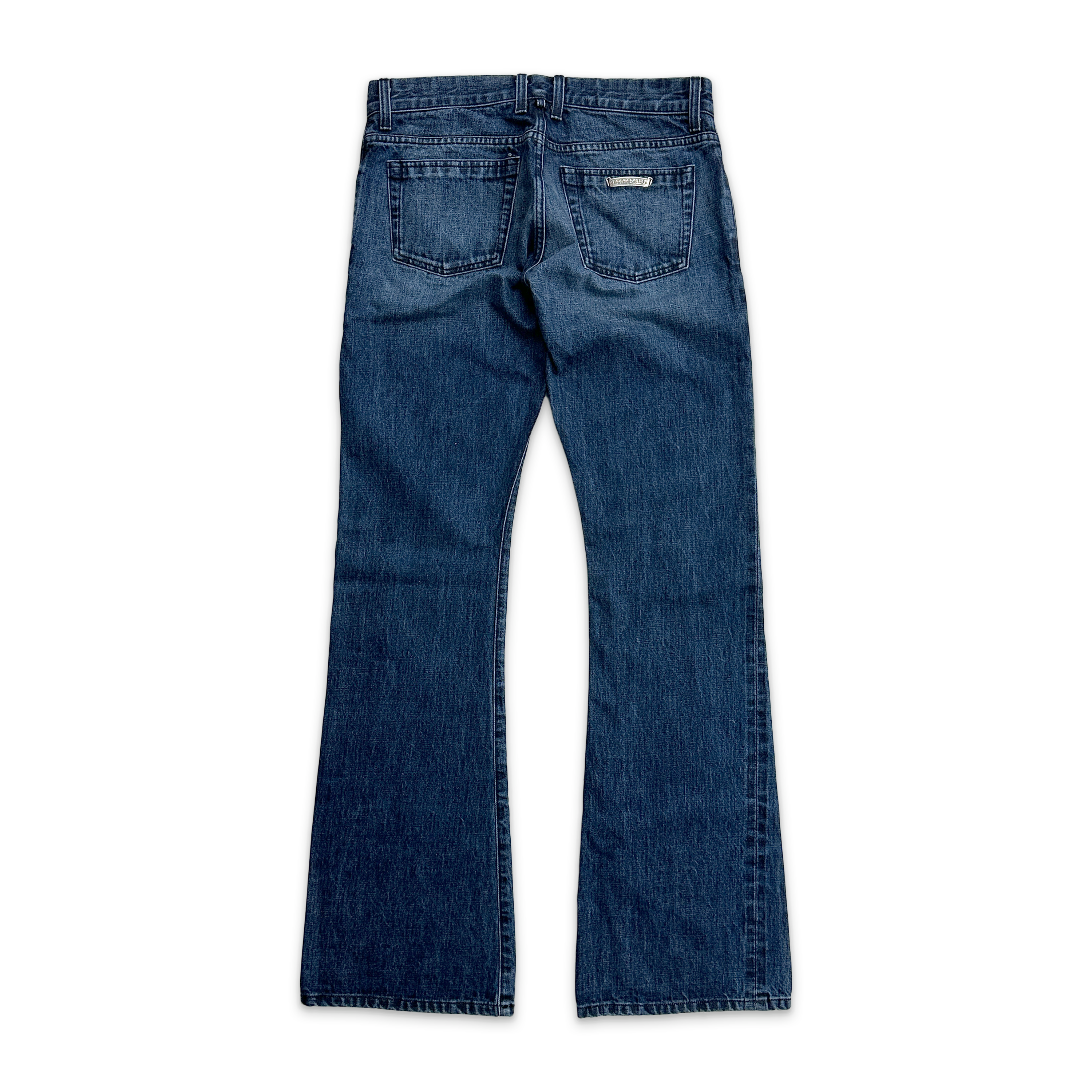 Chrome Hearts, FU Low Rise Flared Denim Jeans "Indigo Blue"