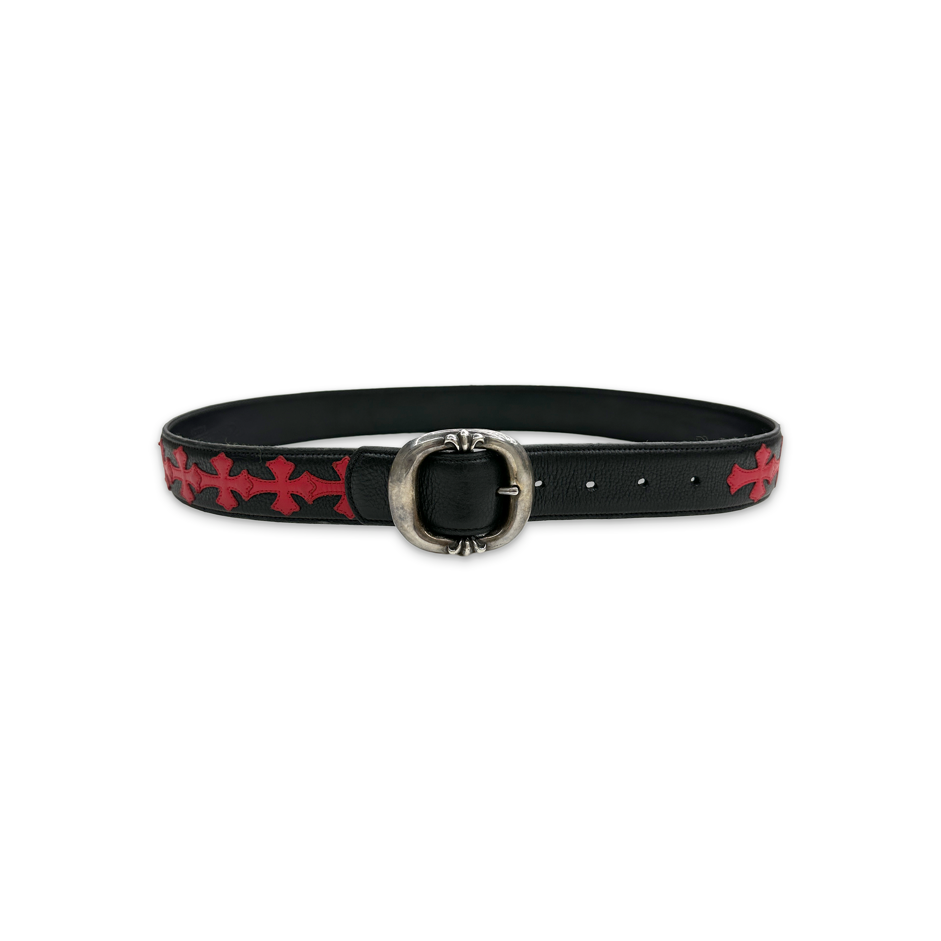 Chrome Hearts, Gunslinger Cross Patch Belt "Black Red"
