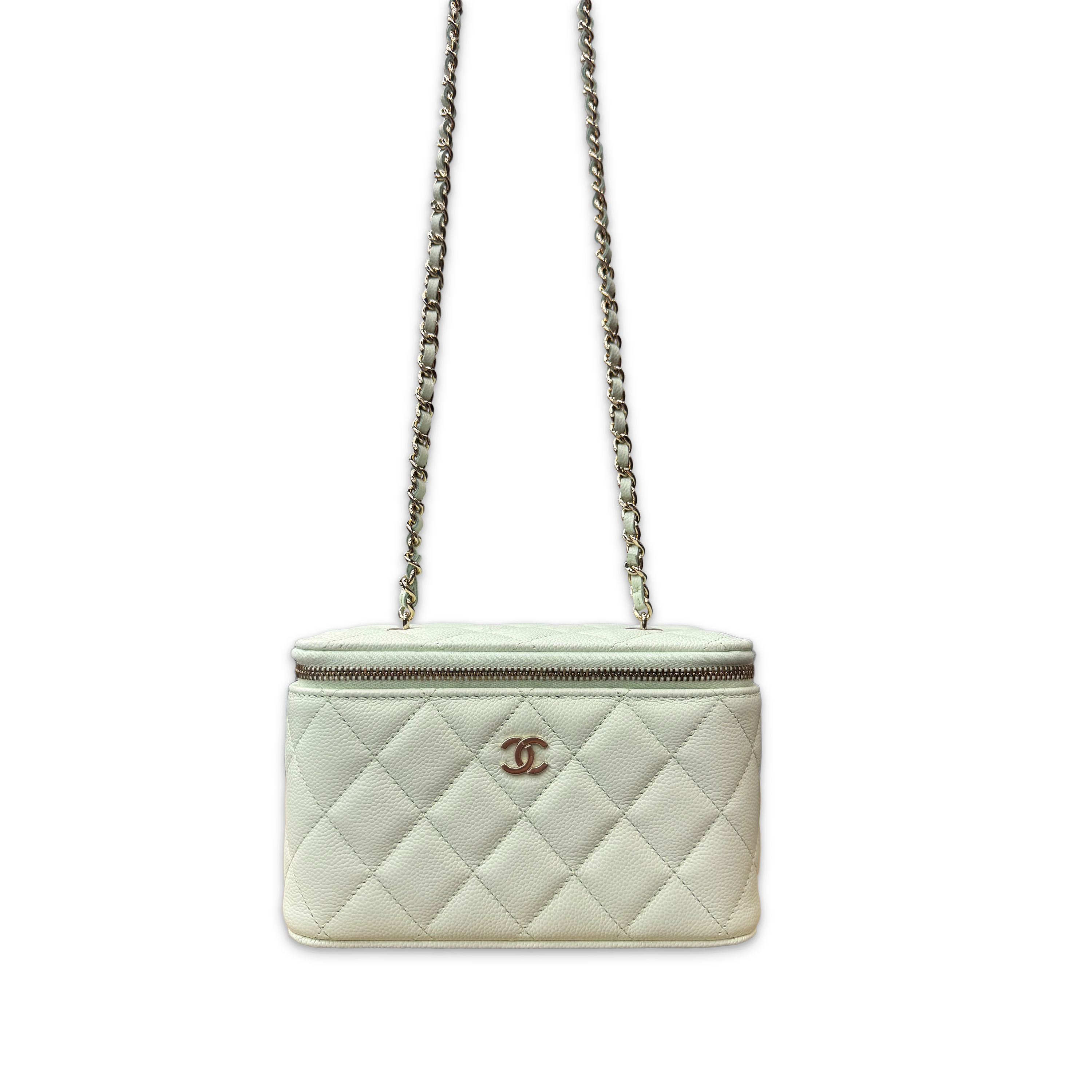 Classic Long Vanity Bag W/ Chain "Nager Green"