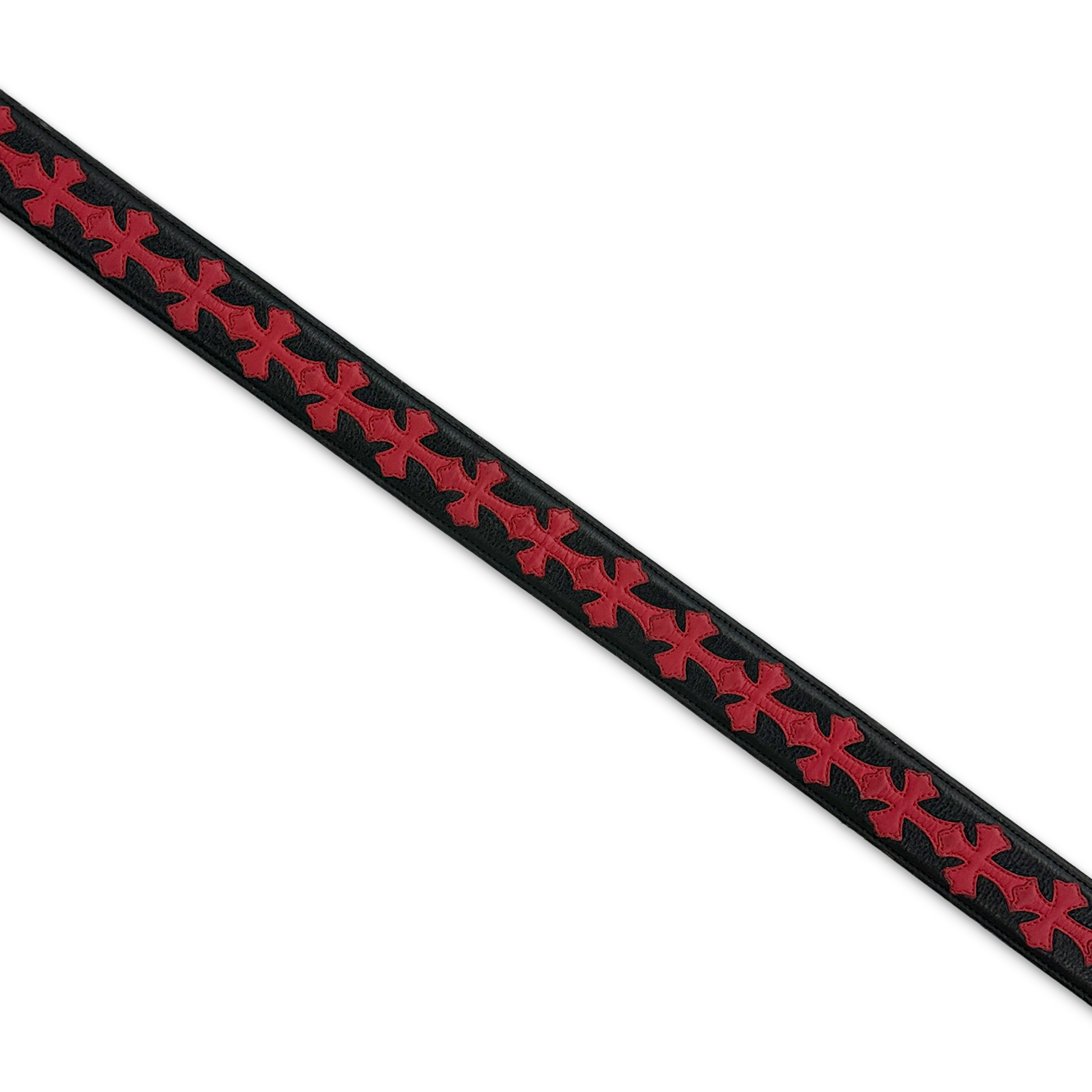 Chrome Hearts, Gunslinger Cross Patch Belt "Black Red"