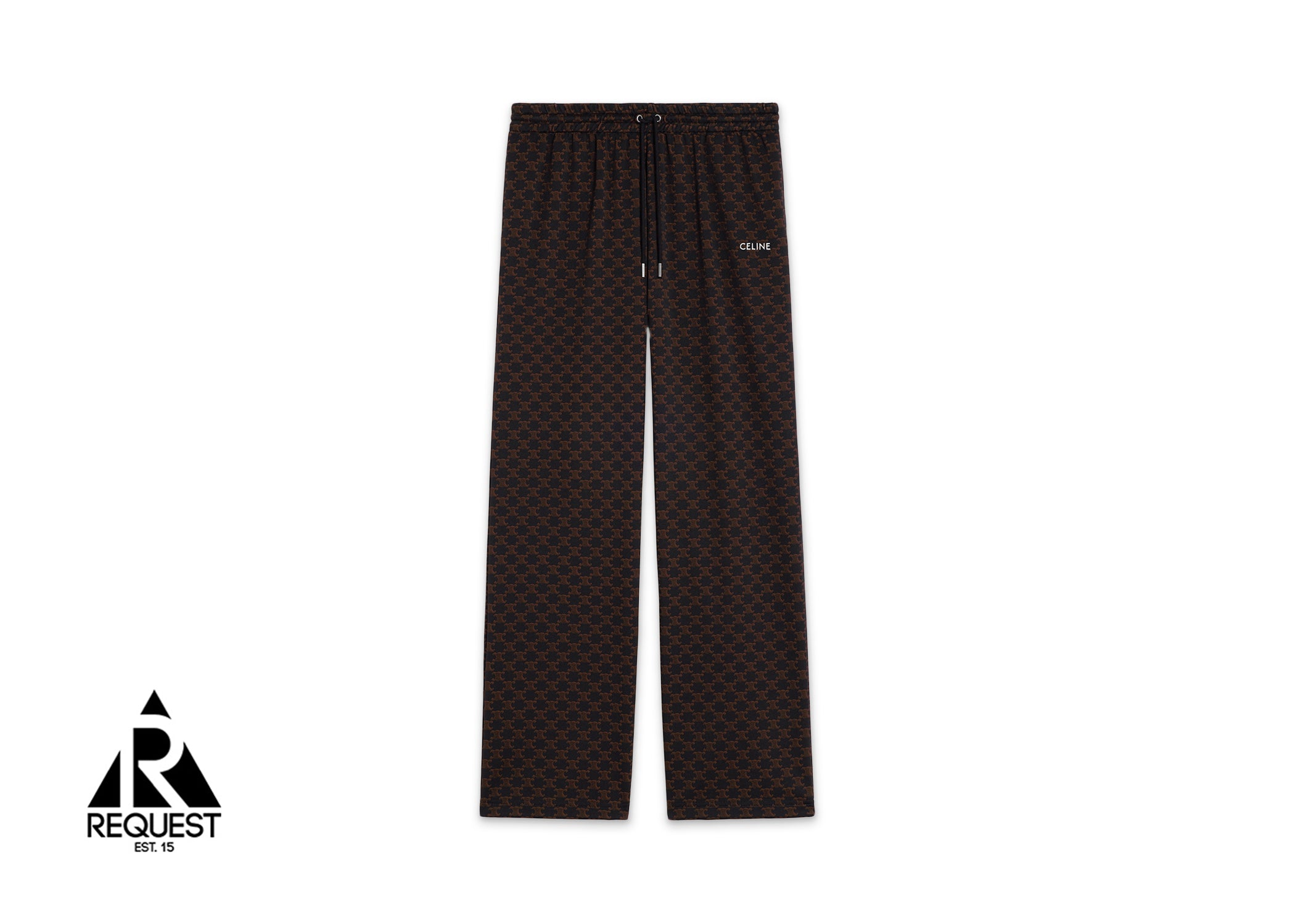 Celine Logo Print Jersey Track Pants "Black"