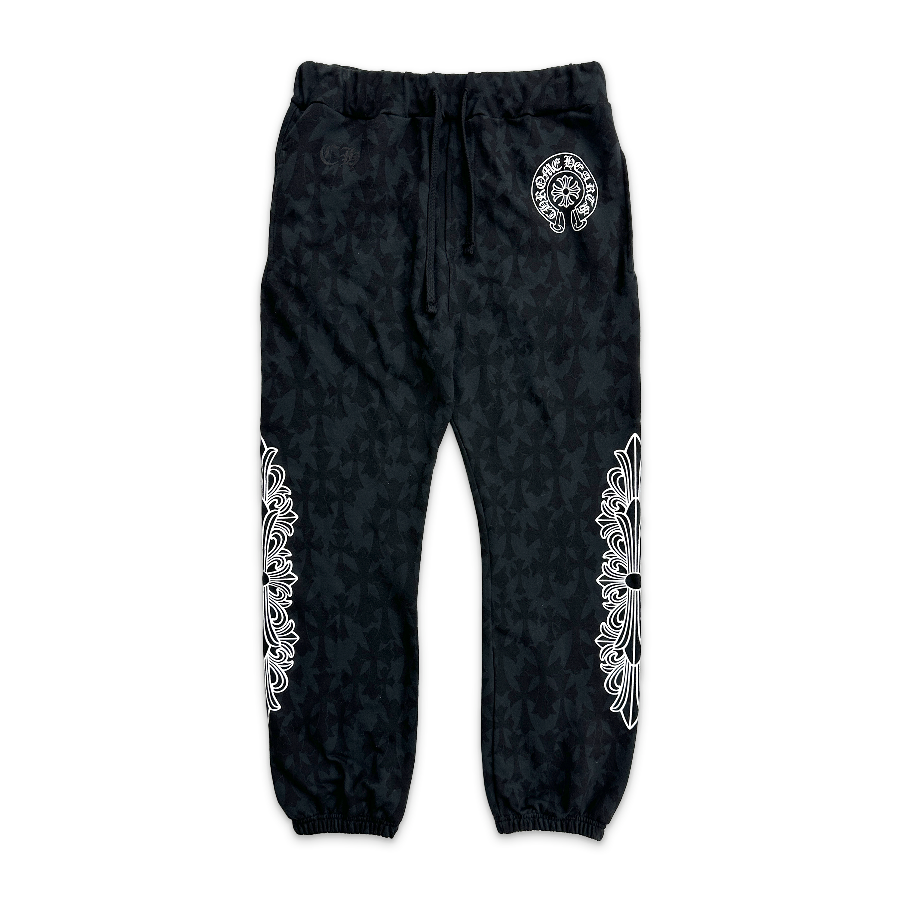 Chrome Hearts, Cemetery Cross Print Sweatpants "Black"
