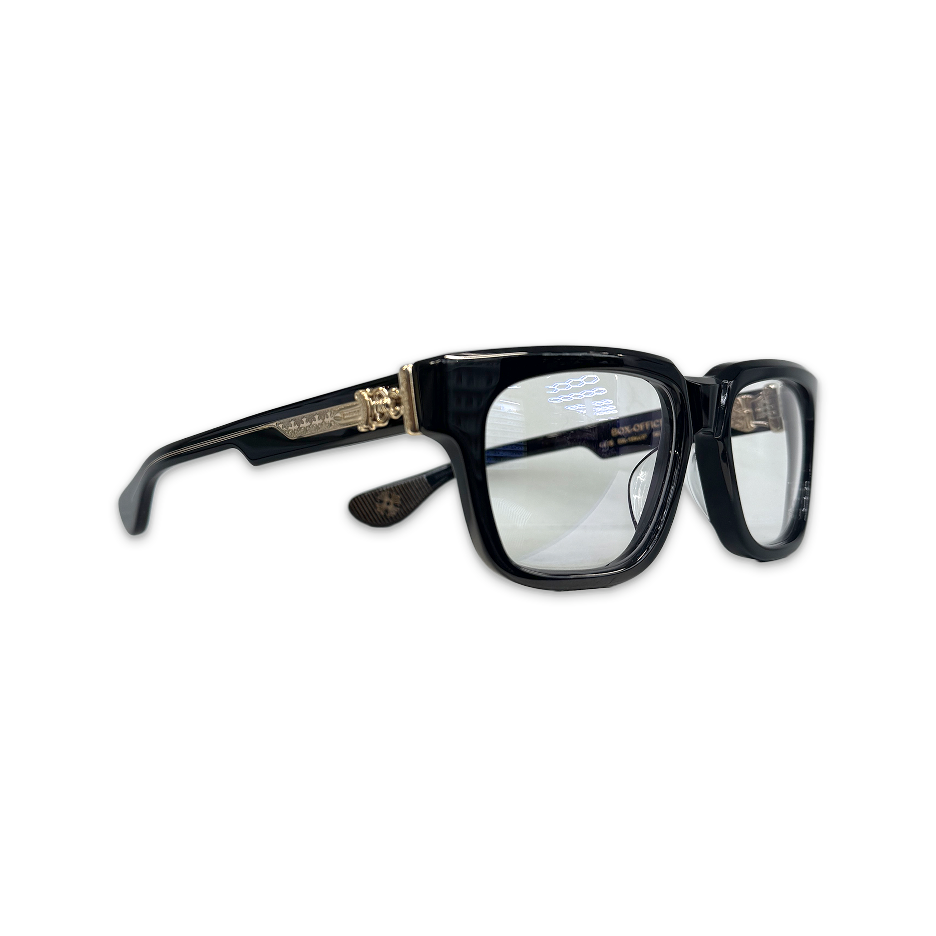 Chrome Hearts, Box Officer Glasses "Black/Gold"