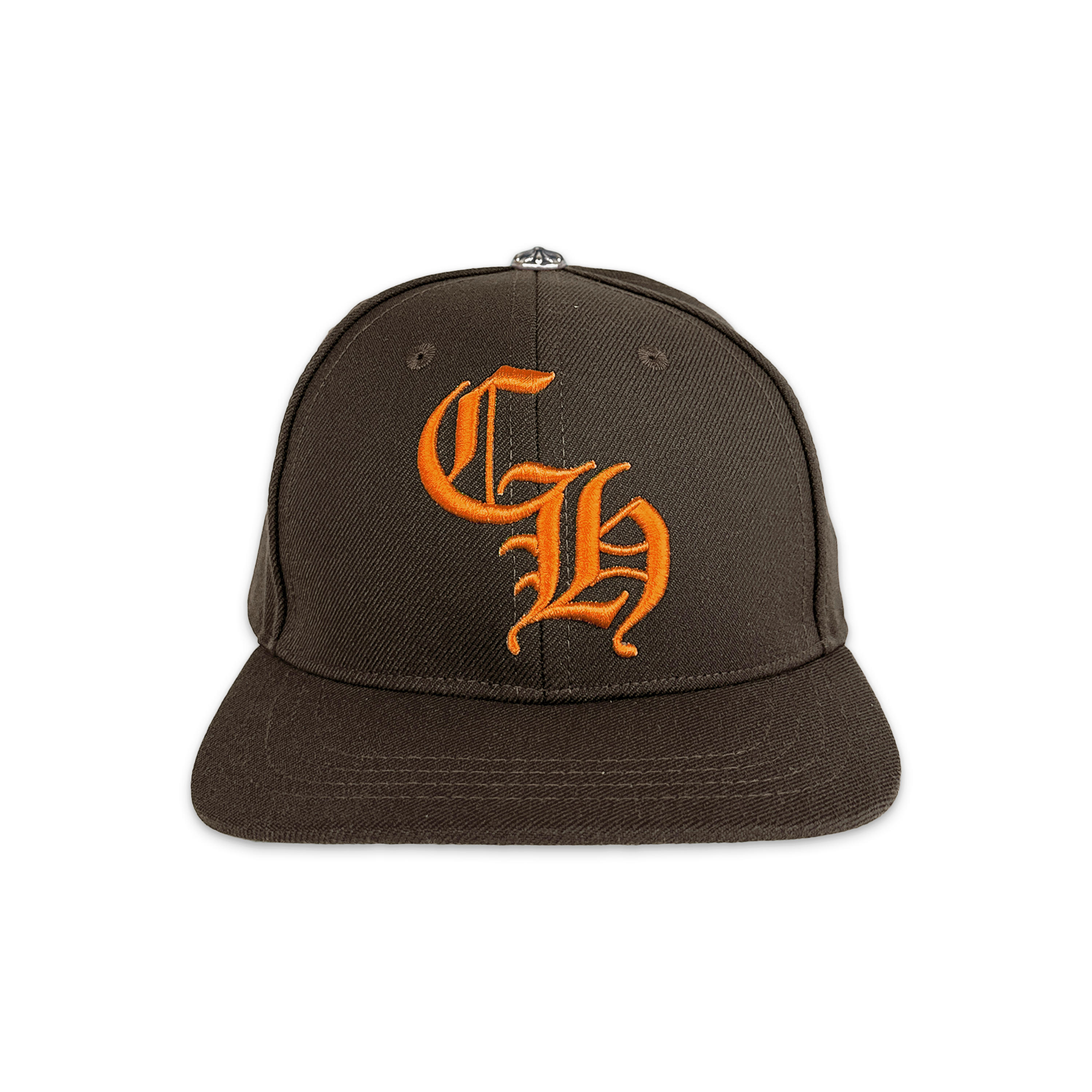 Baseball Snapback Hat "Brown/Orange"