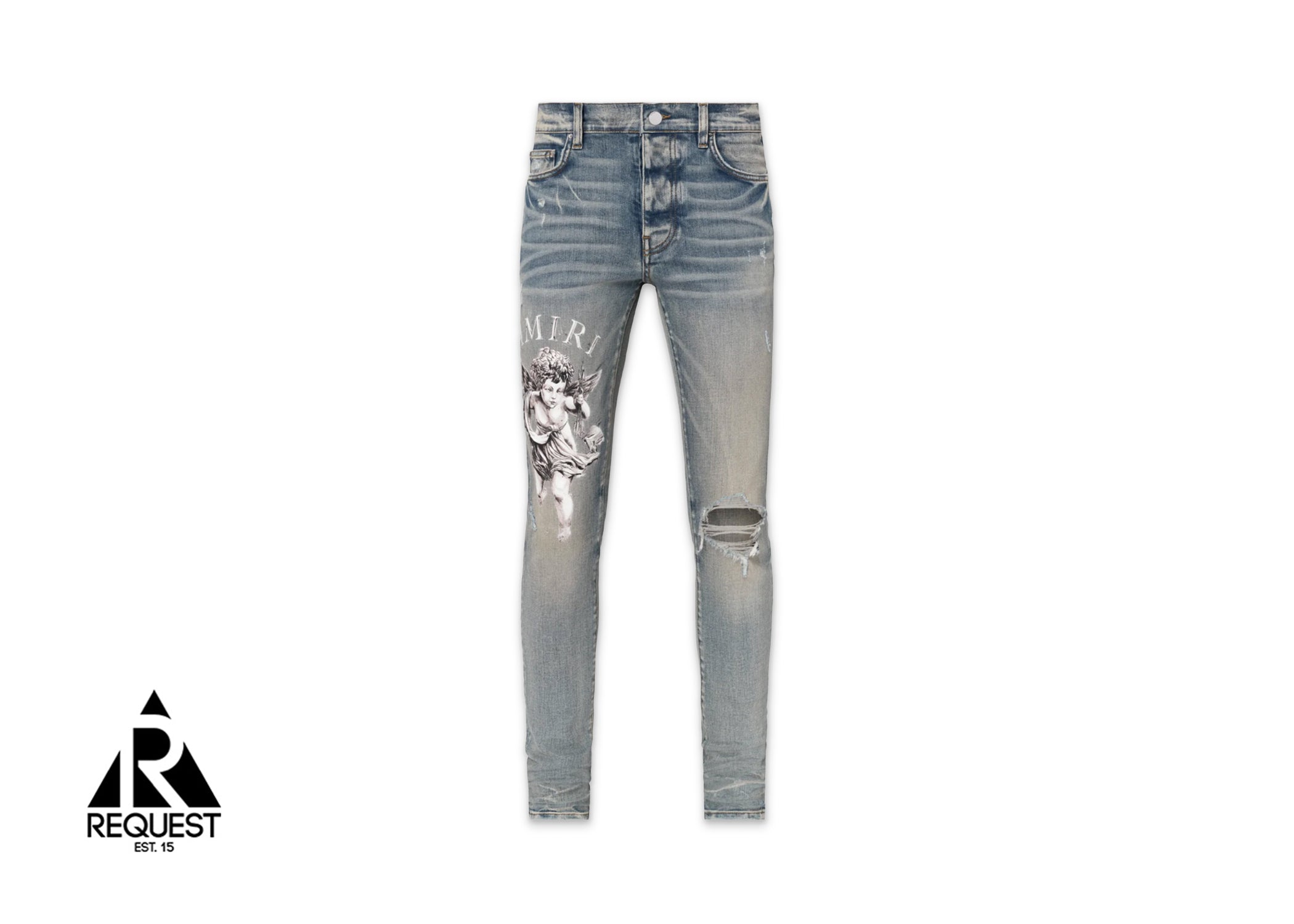 Amiri Cherub Ripped Skinny Jeans “Clay Indigo”