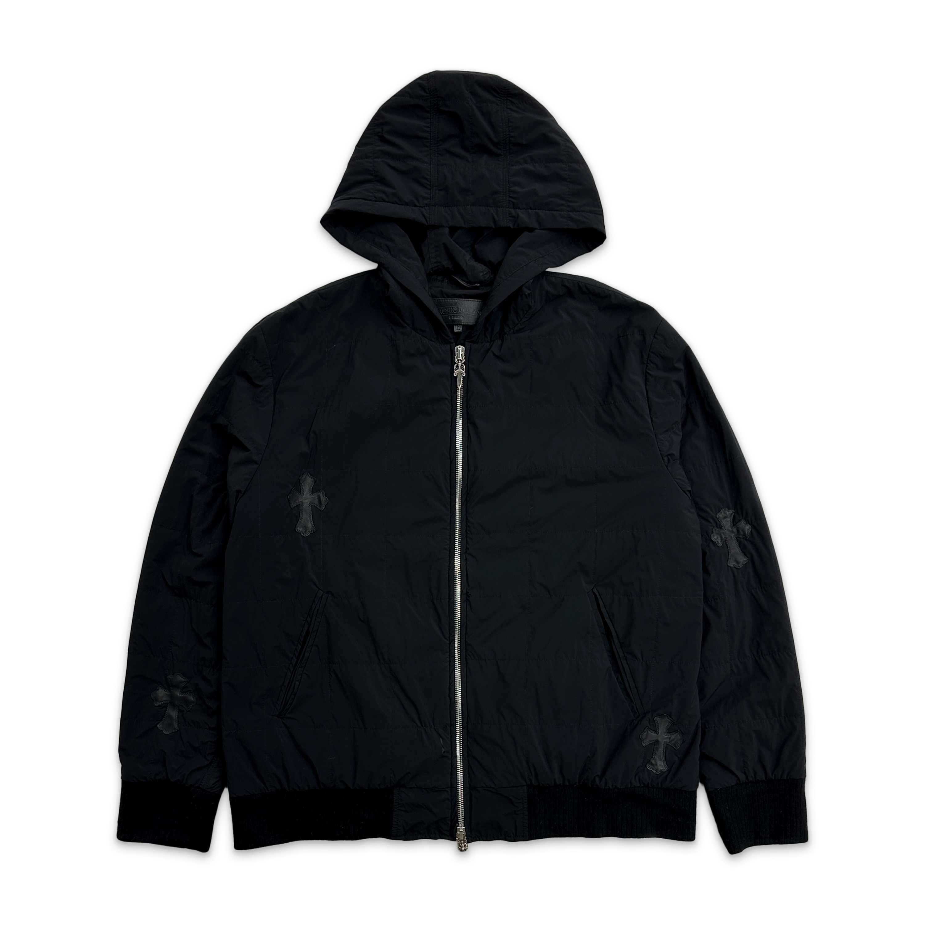 Nylon Hooded Jacket Black Cemetery Patches "Black"