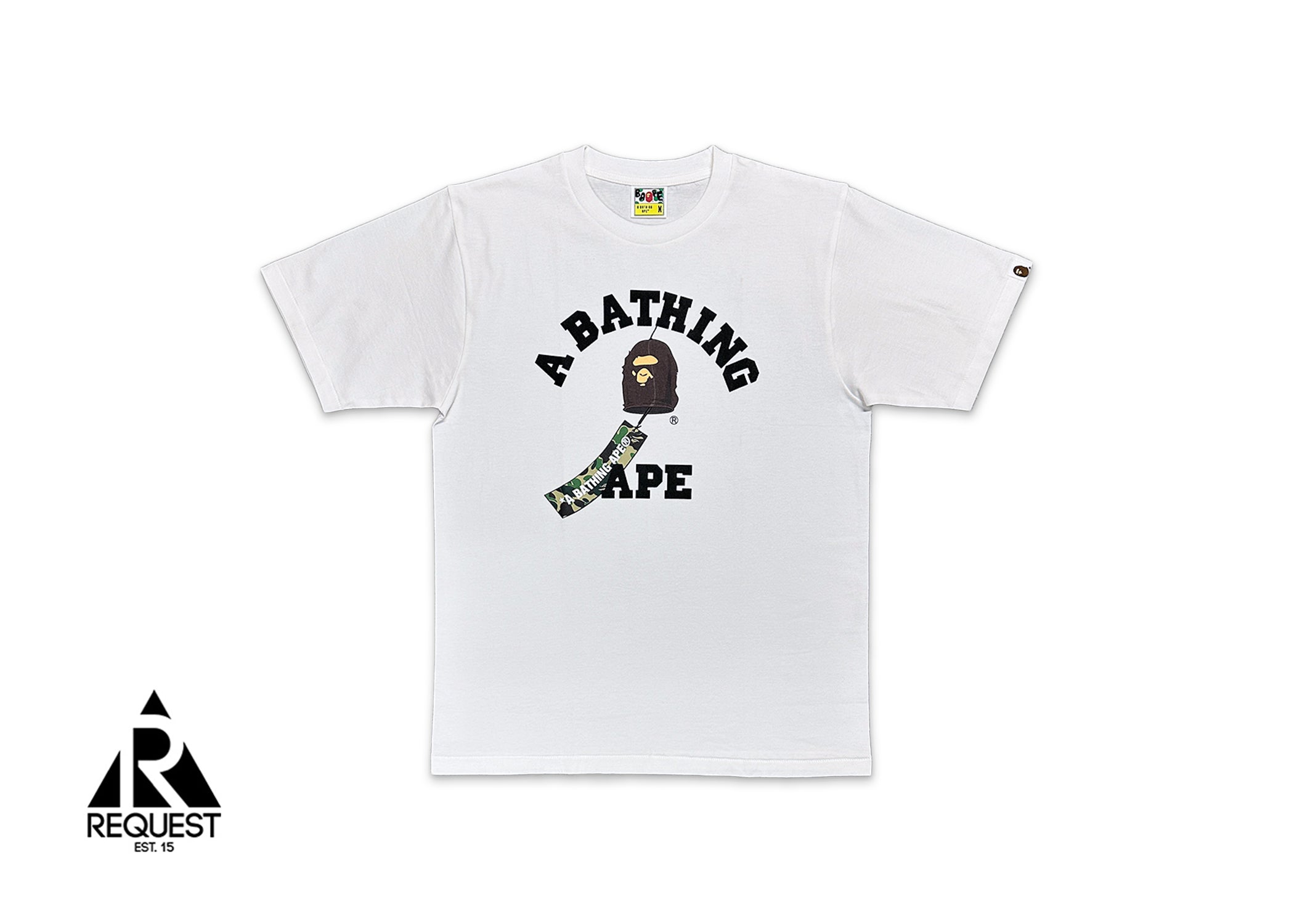 A Bathing Ape (BAPE), Wind Chime College Logo Tee "White"