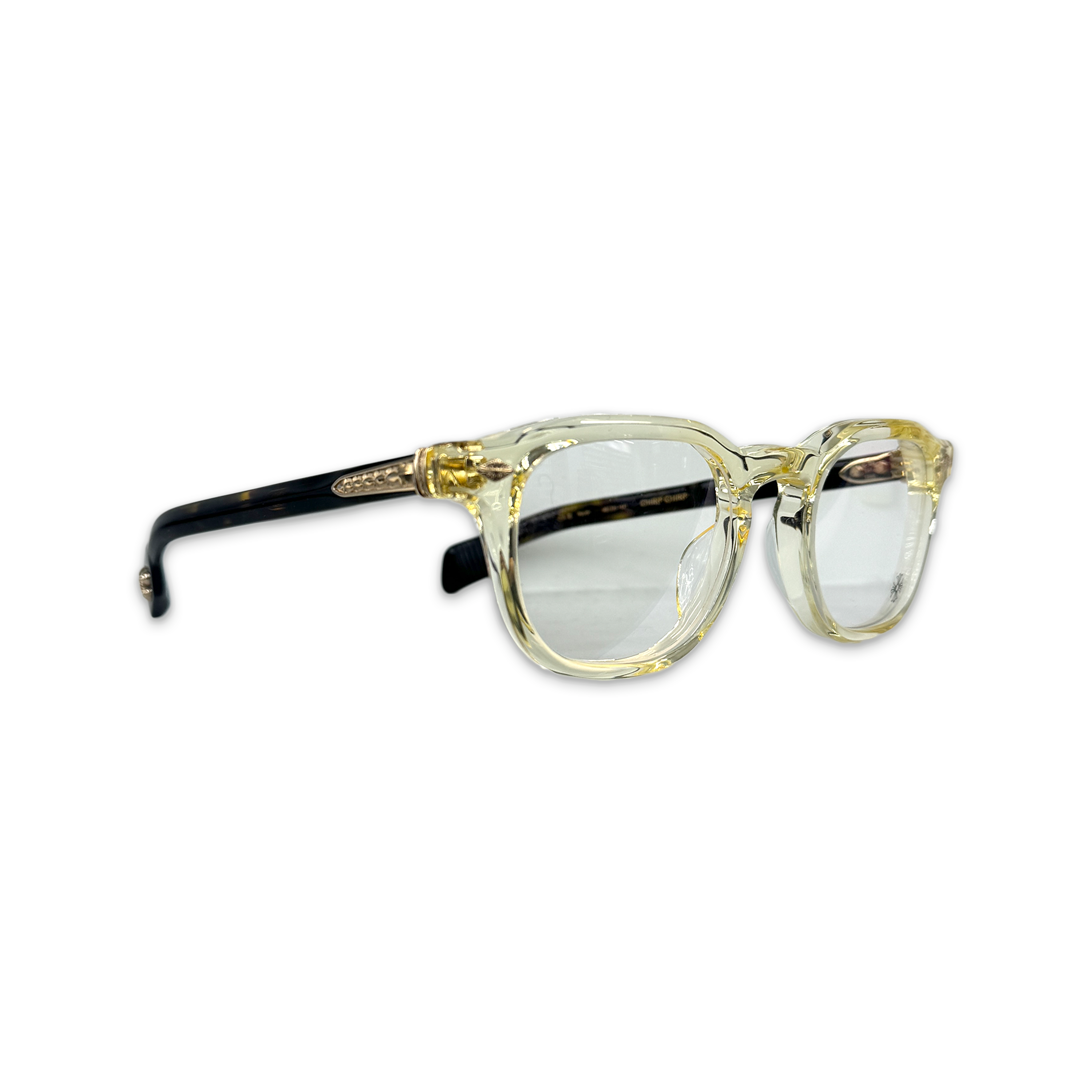 Chrome Hearts, Chirp Chirp Glasses "Translucent Yellow/Gold/Tortoise"
