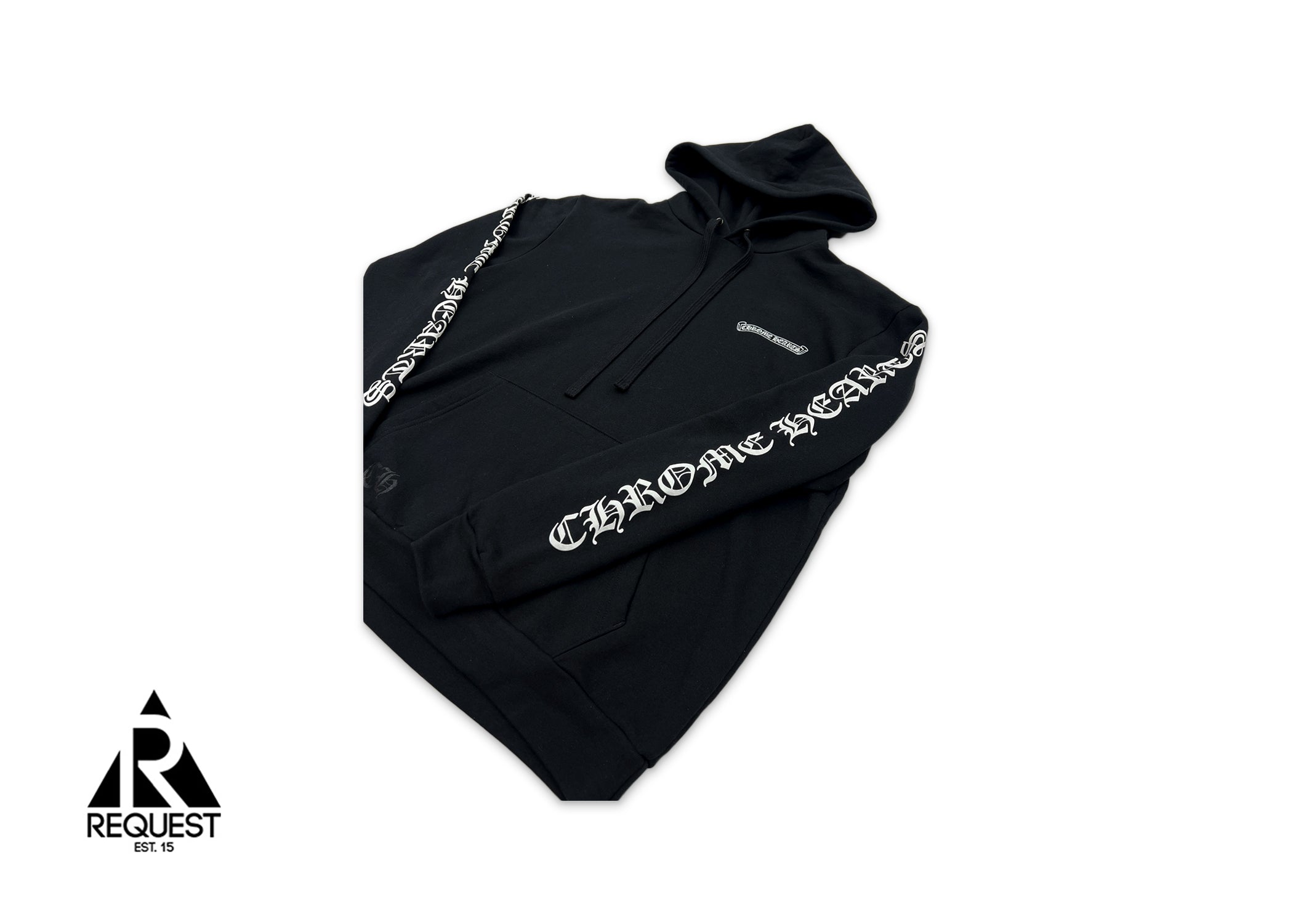 Chrome Hearts, Scroll Pullover Hoodie "Black"