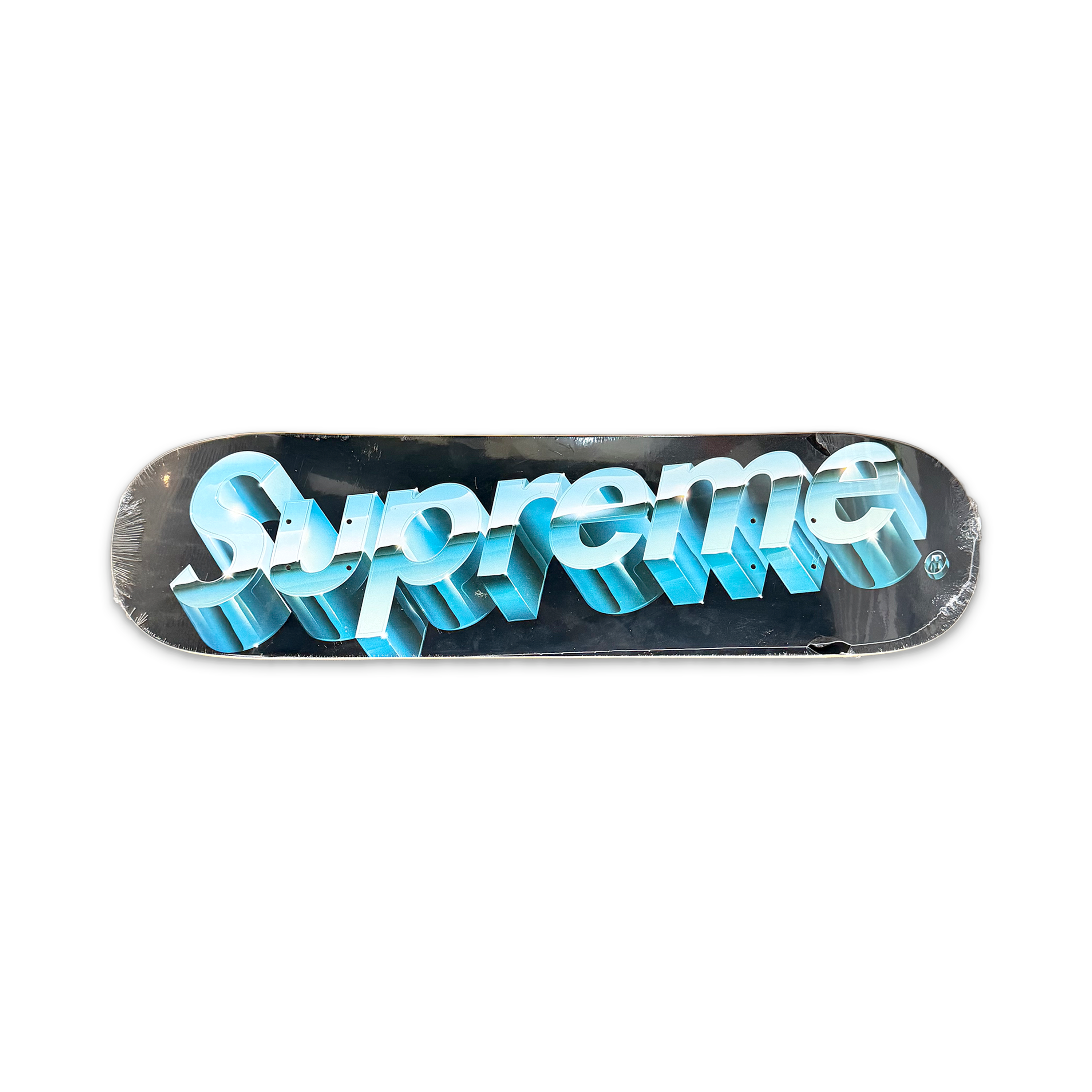 Supreme Chrome Logo Skateboard Deck "Black"
