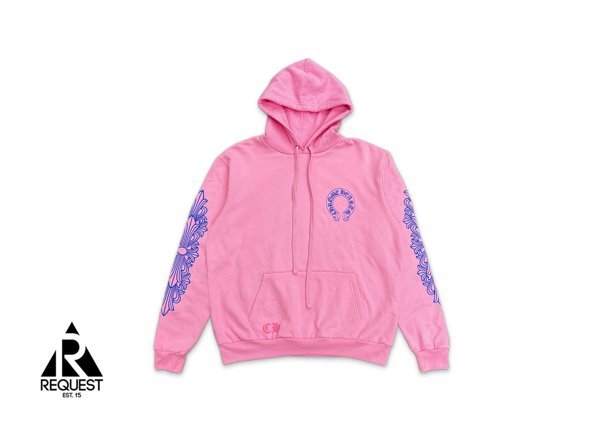 Chrome Hearts, Horseshoe Pullover Hoodie "Pink/Blue"