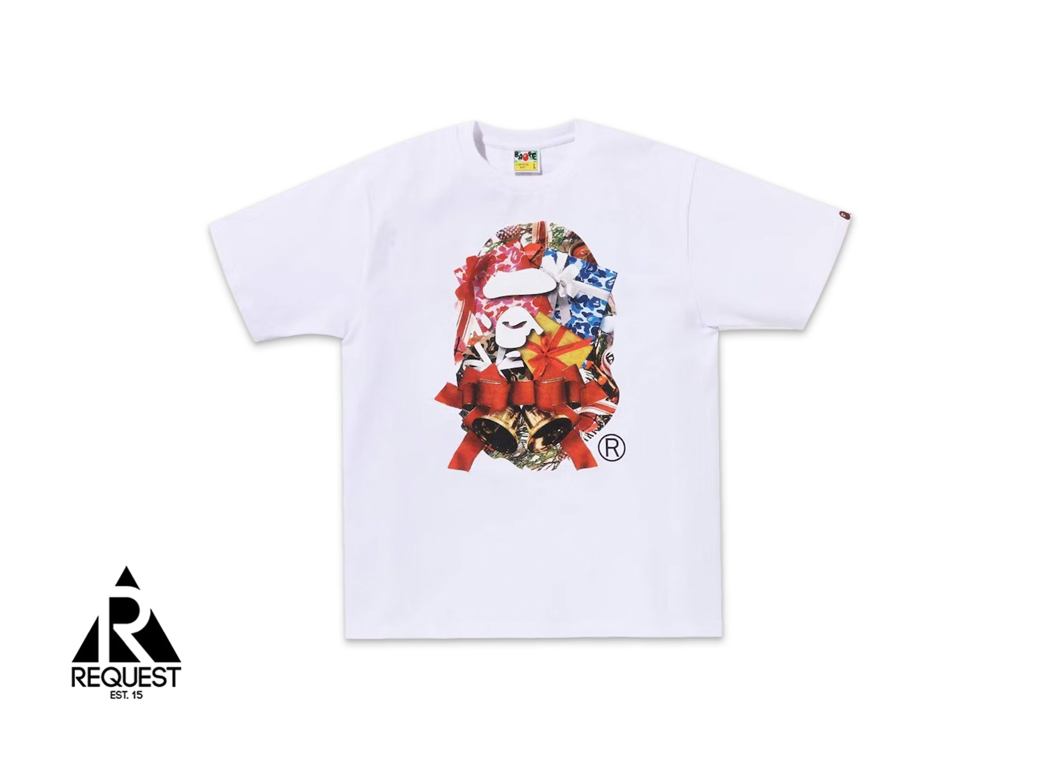 A Bathing Ape BAPE Christmas Ape Head Tee (FW22) "White"