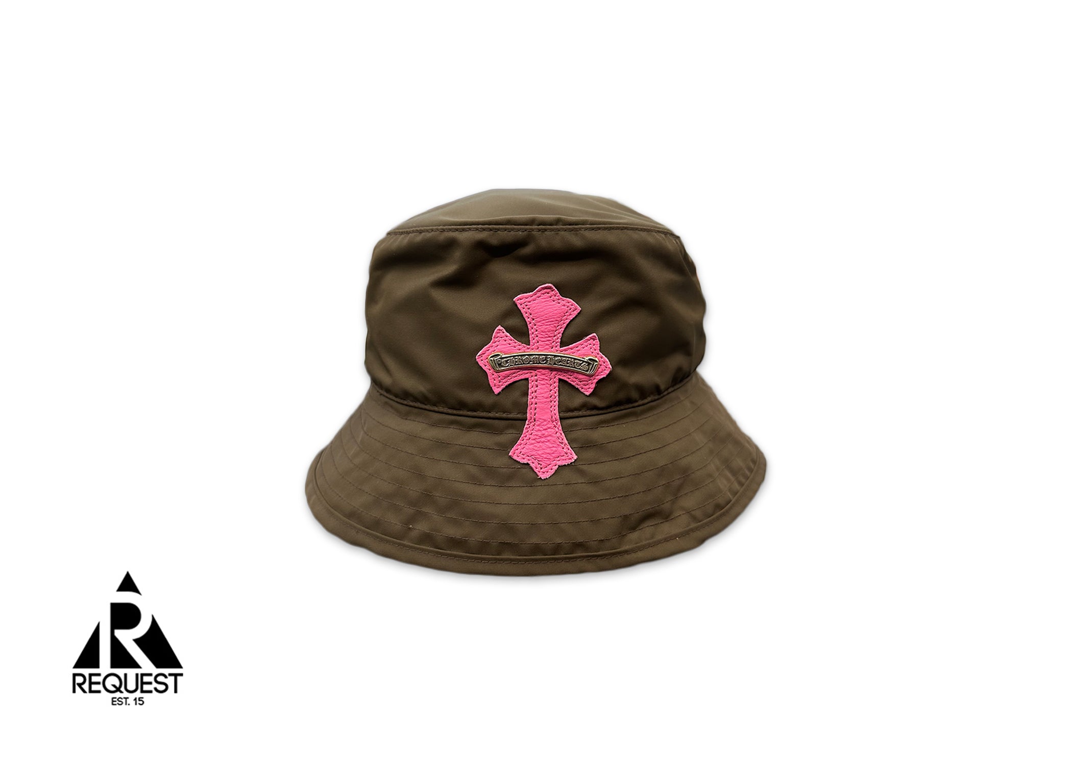 Chrome Hearts, Cross Patch Nylon Bucket Hat "Brown/Pink"