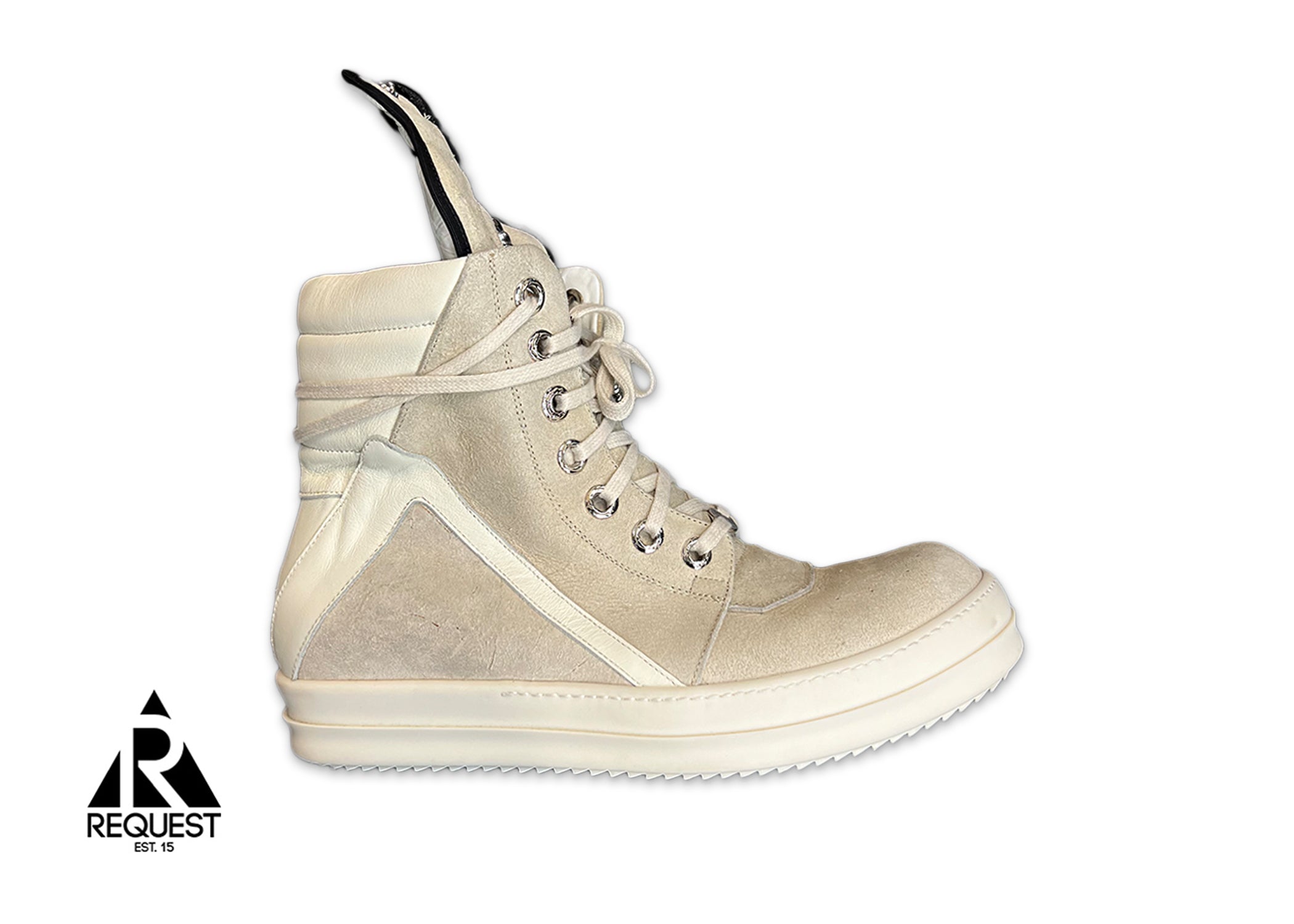 Rick Owens x Chrome Hearts Geobasket "Biege Blistered Suede"