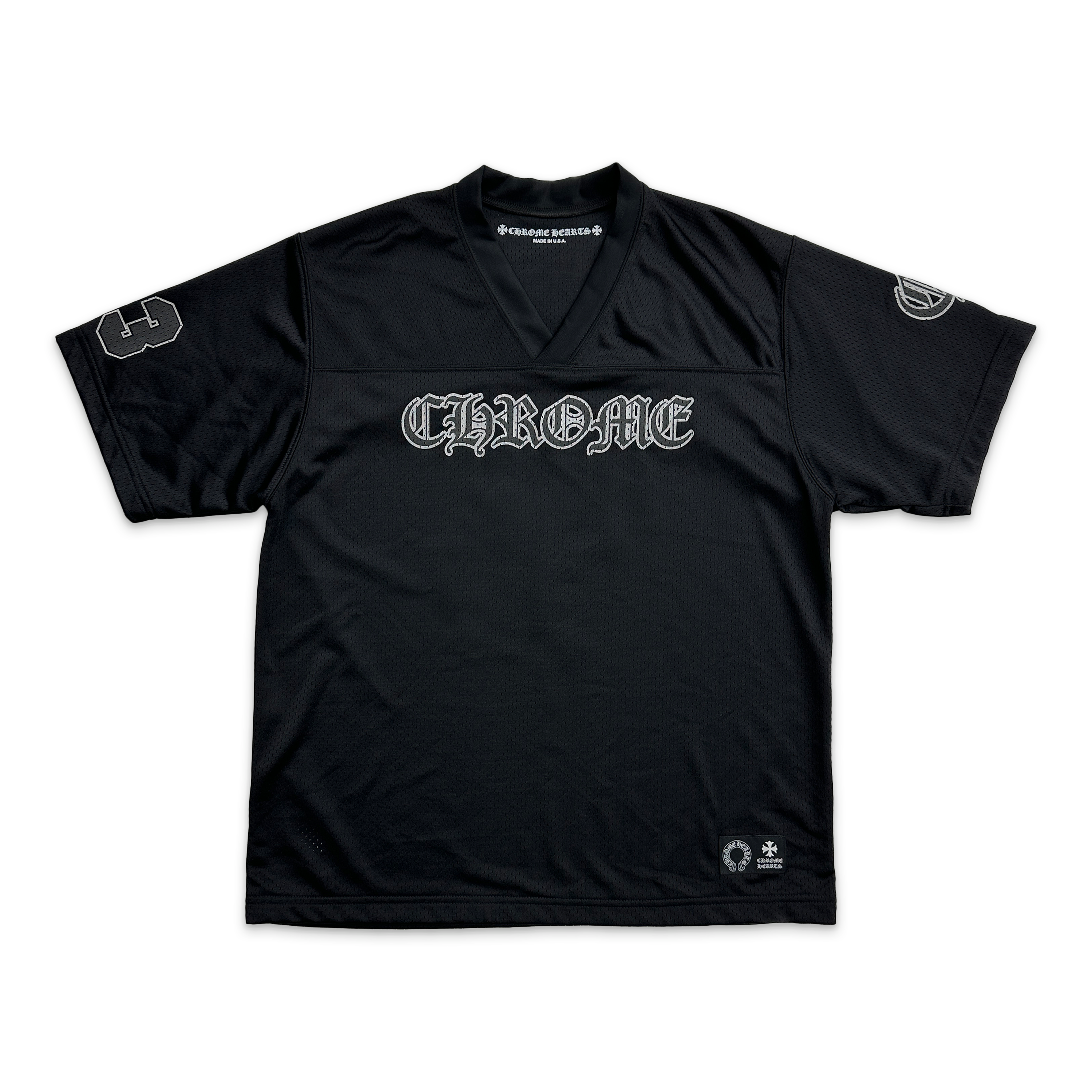 Chrome Hearts, Sports Mesh Short Sleeve Warm Up Jersey “Black”