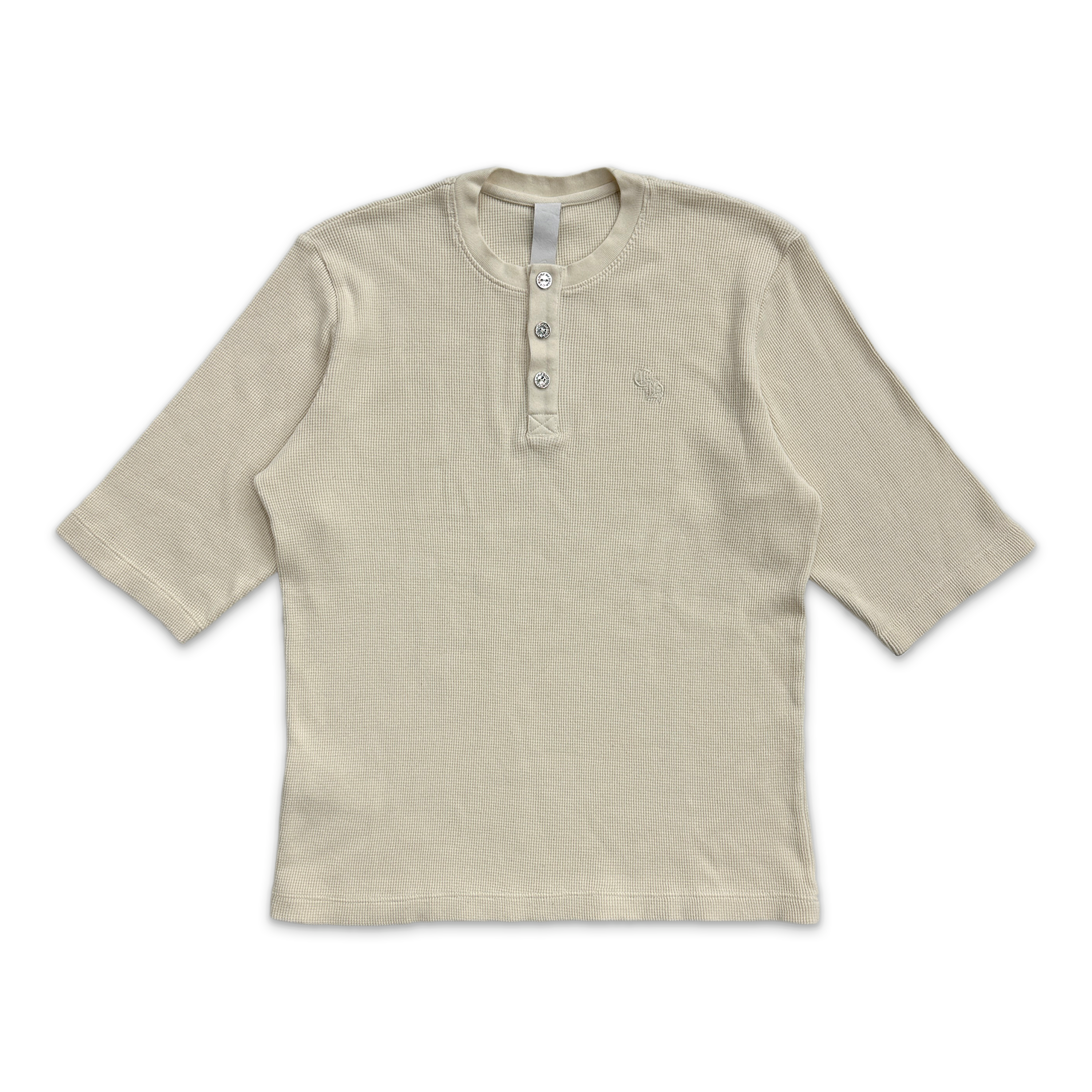 Chrome Hearts, CH Thermal Henley Tee "Beige"