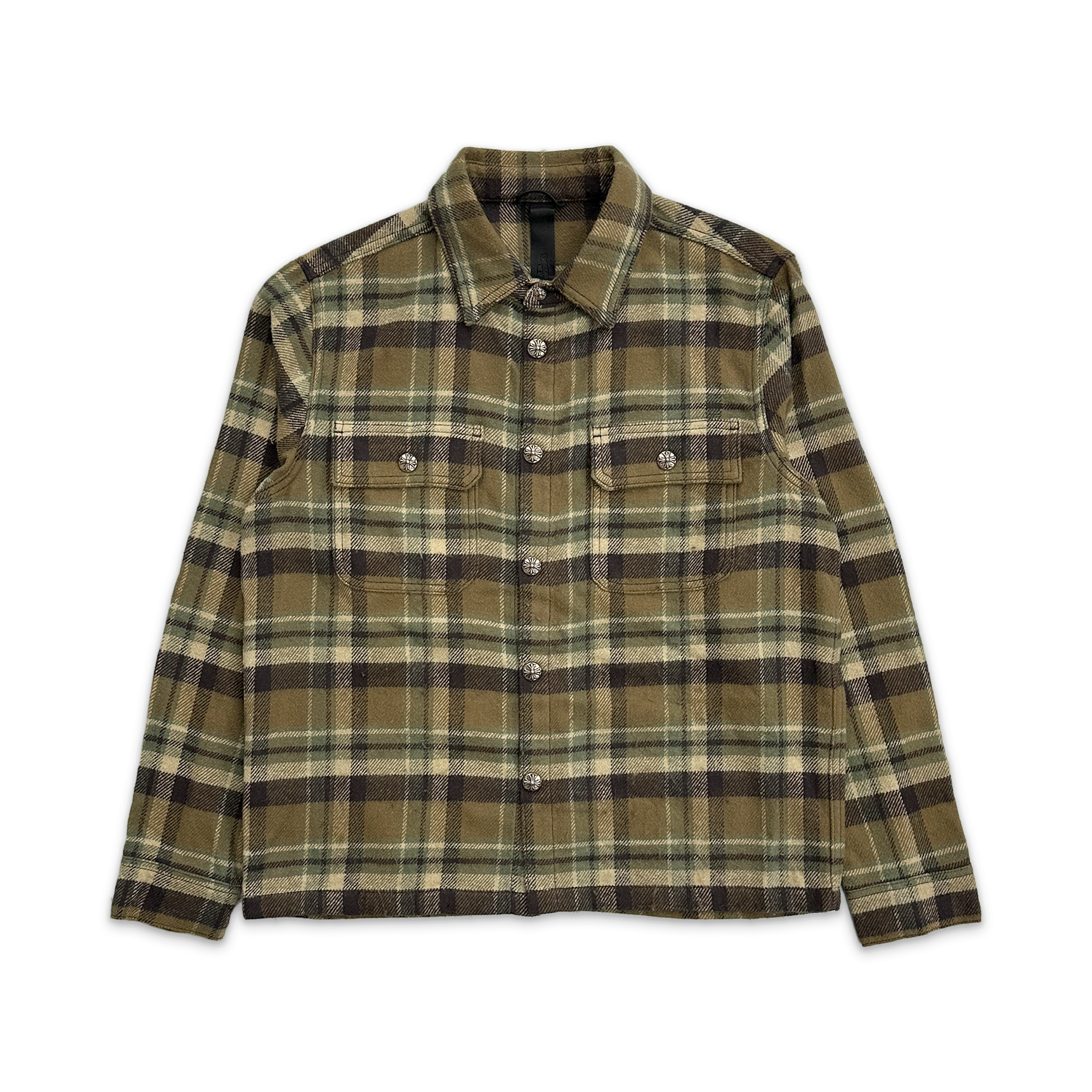 Chrome Hearts, Flannel Shirt "Olive Green"