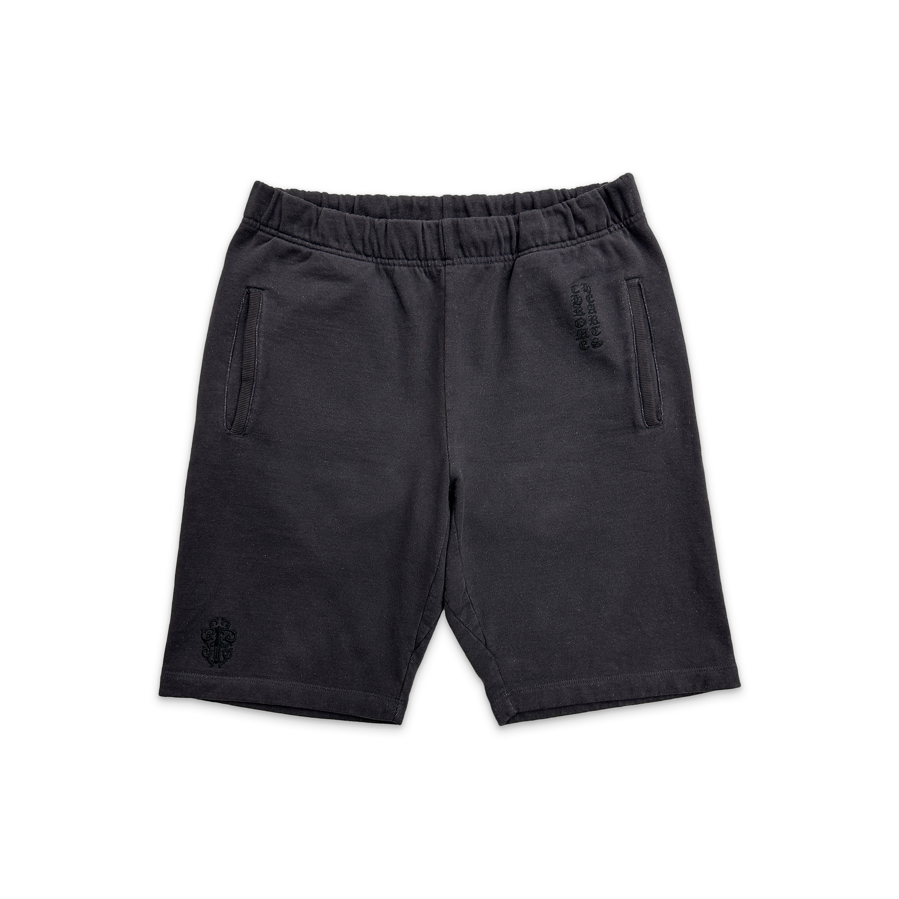 Chrome Hearts, Dagger Vertical Logo Shorts "Vintage Black"
