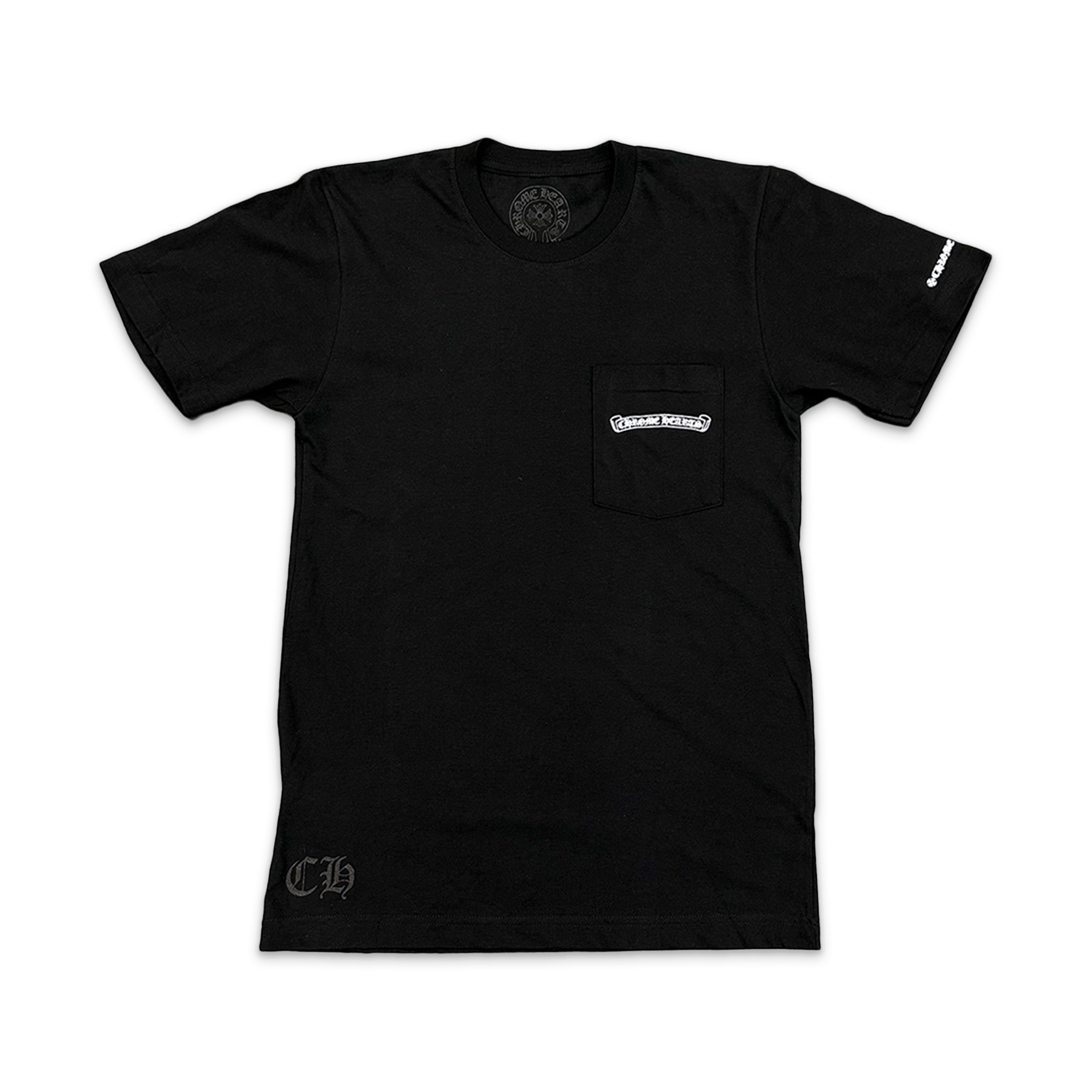 Chrome Hearts, Scoll Logo Pocket Tee "Black"
