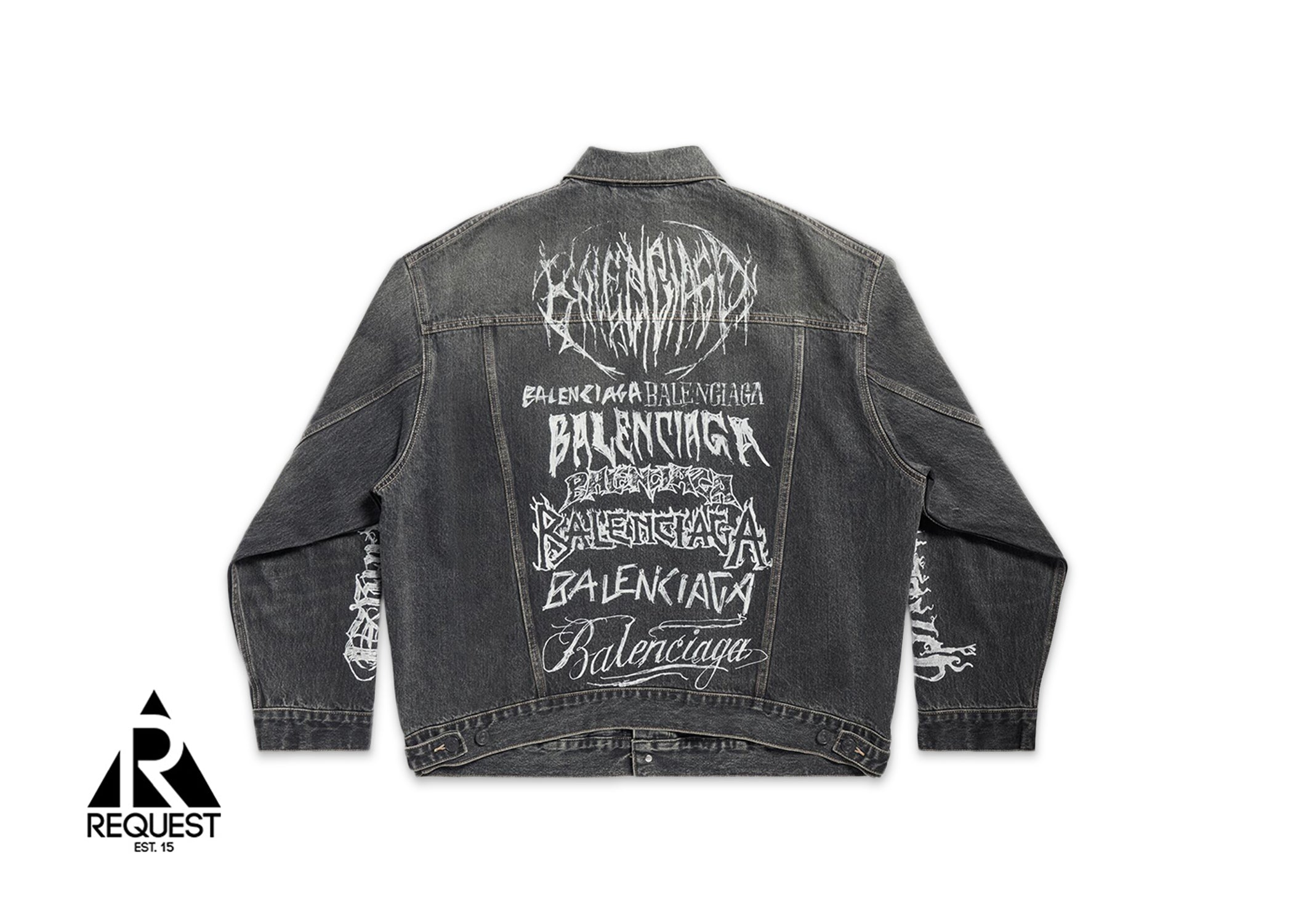 Balenciaga Metal Oversized Denim Jacket "Black"